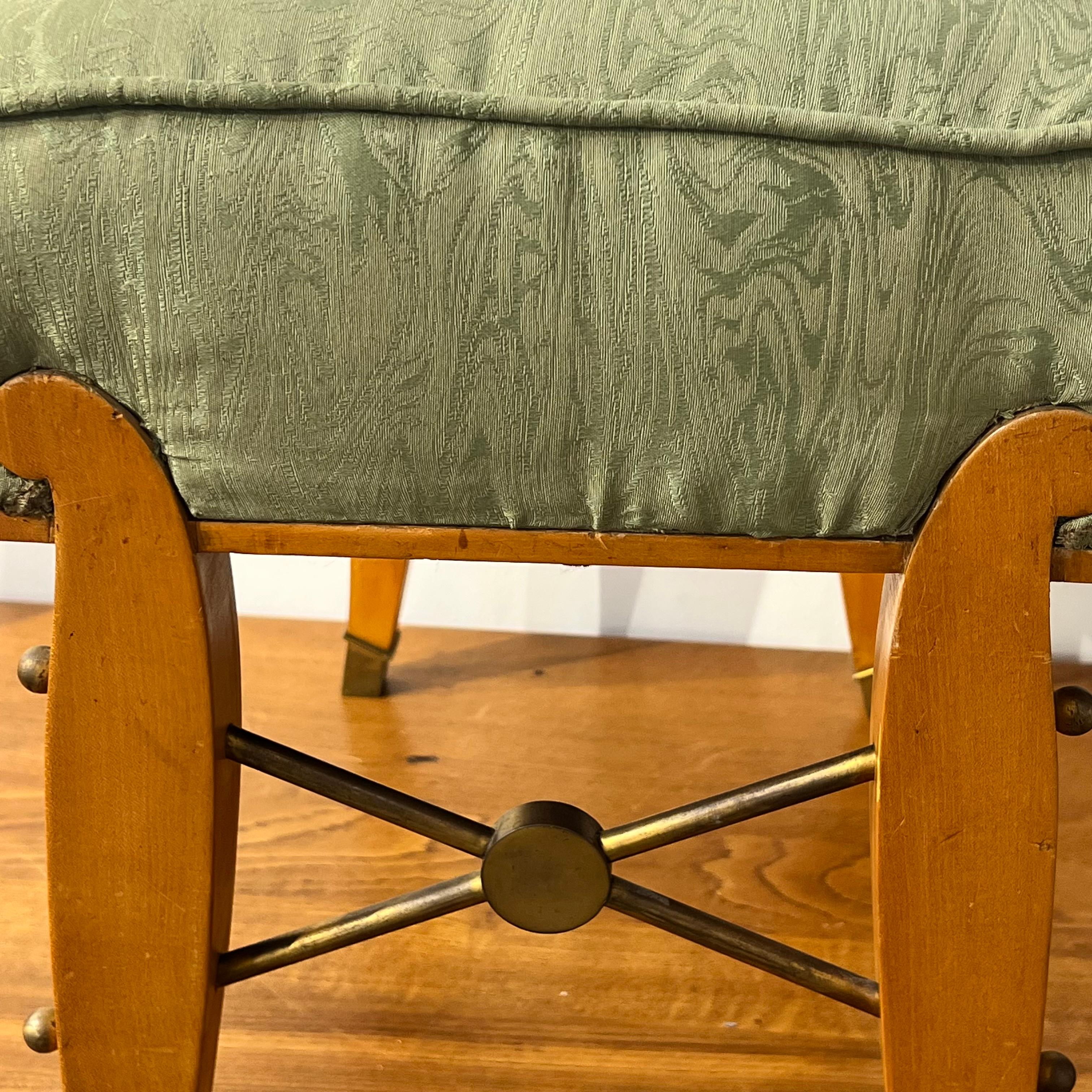 Mid-Century Modern Jules Leleu stool For Sale