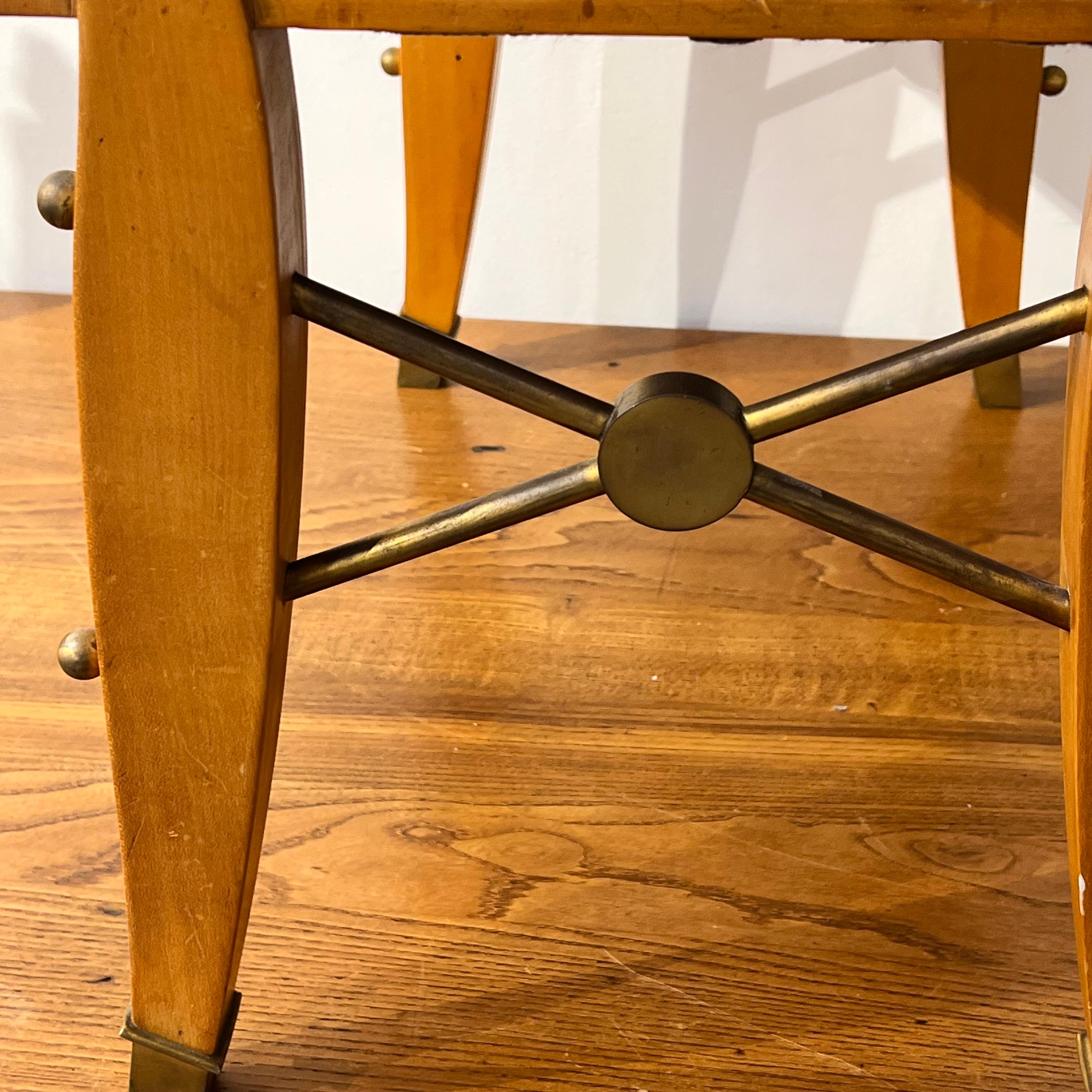 French Jules Leleu stool For Sale