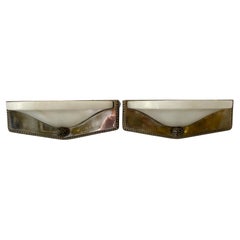 Jules Leleu Style Pair of Art Deco Sconces