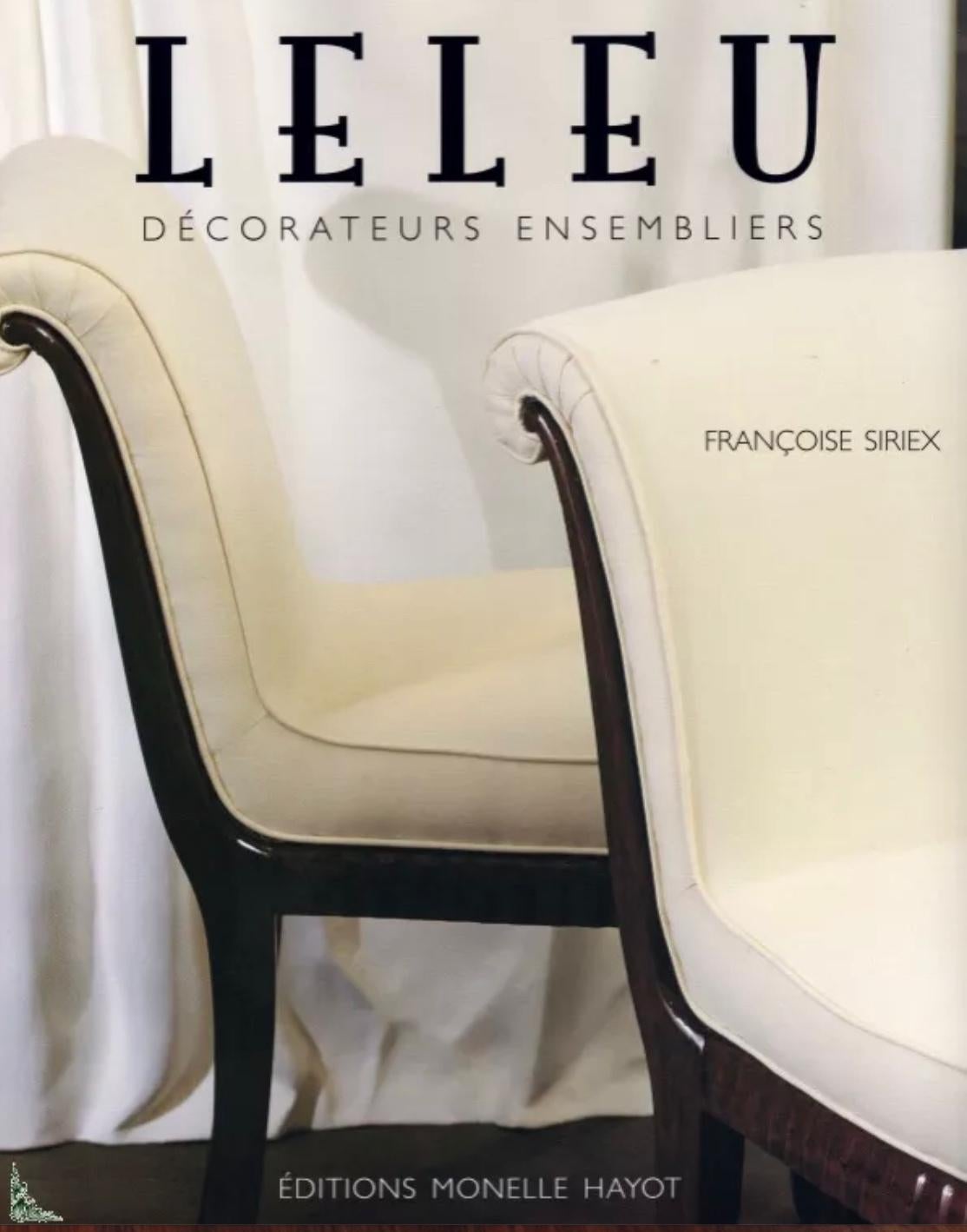 Jules Leleu Vintage French Art Deco 3 Piece Sofa Suite Restored 8