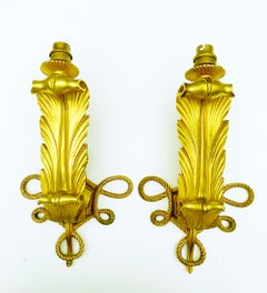 Jules Leleu Wall Sconces "Acantes"