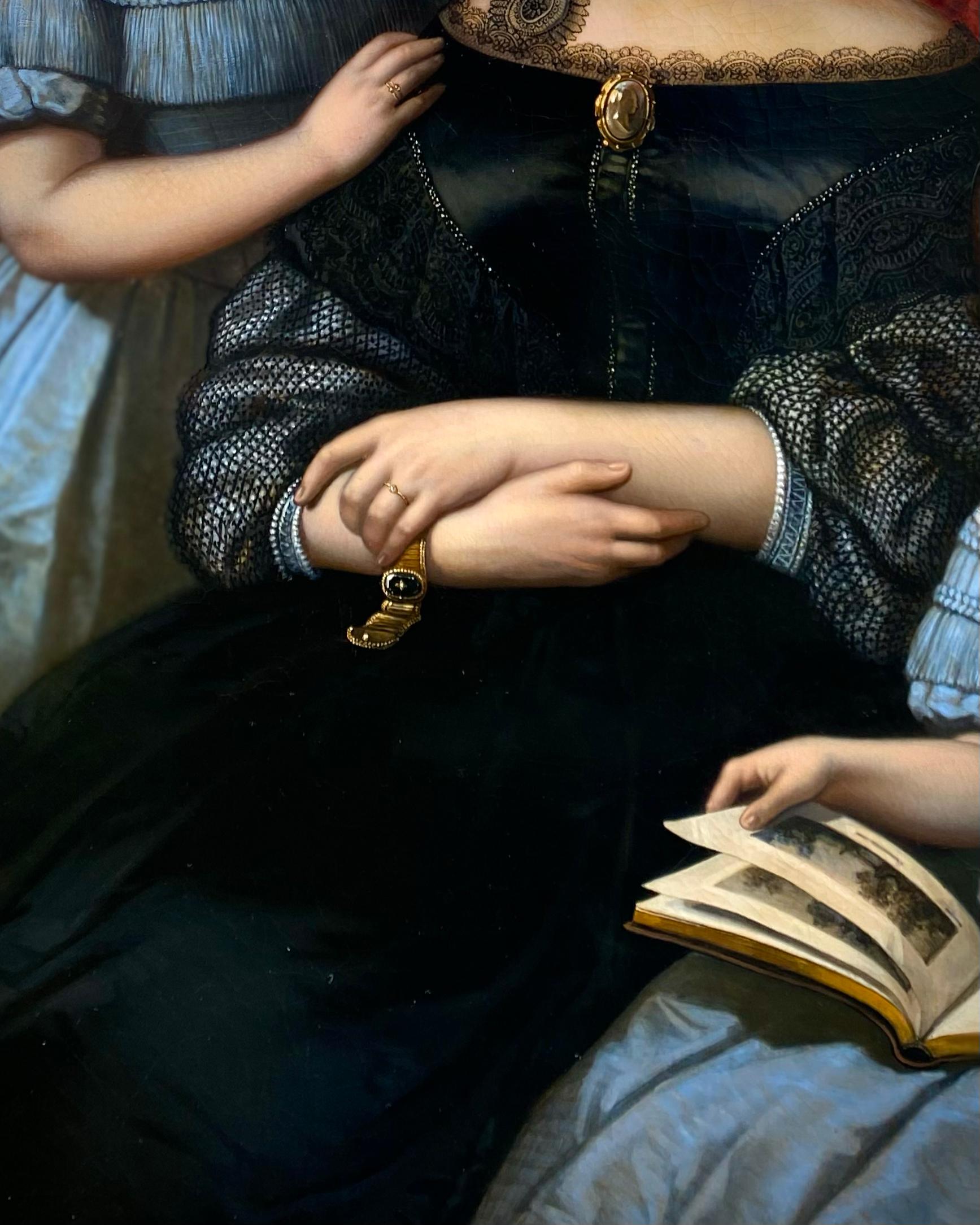 'Madame de Joannès et ses Filles' von Jules Leonard (1827-1897) Belgier - Französisch im Angebot 6