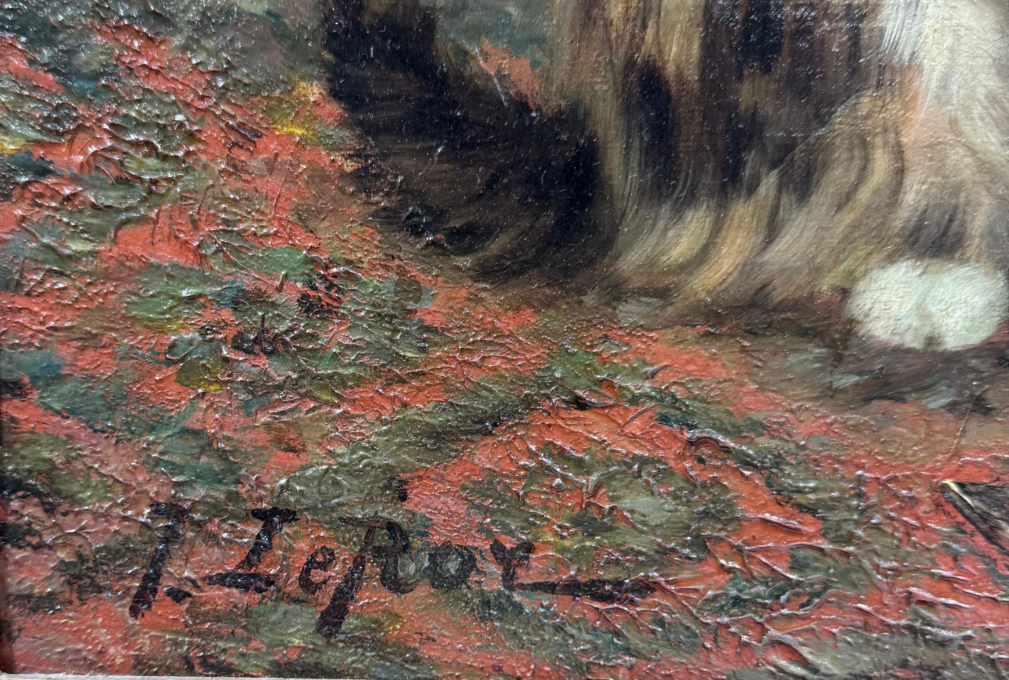 Jules Gustave Leroy hijo
Gatitos juguetones
1856-1921
Alrededor de 1890
15x30 pulgadas Tamaño de la imagen
25x40 pulgadas con marco
Guardado en el marco original dorado de fantasía
Óleo sobre tabla
Colección privada 


Aquí tenemos un precioso