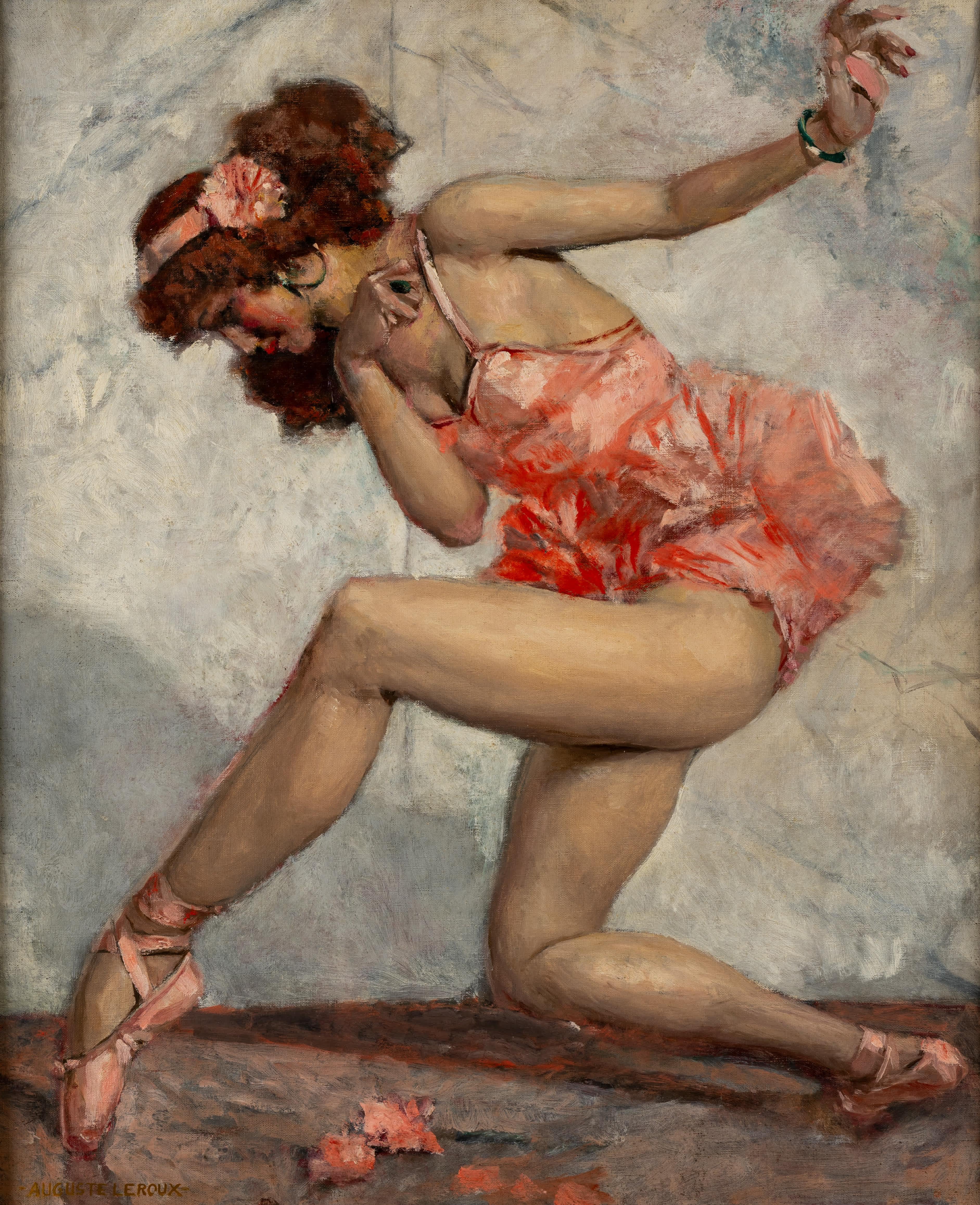 Danseuse – Painting von Jules Marie Auguste Leroux