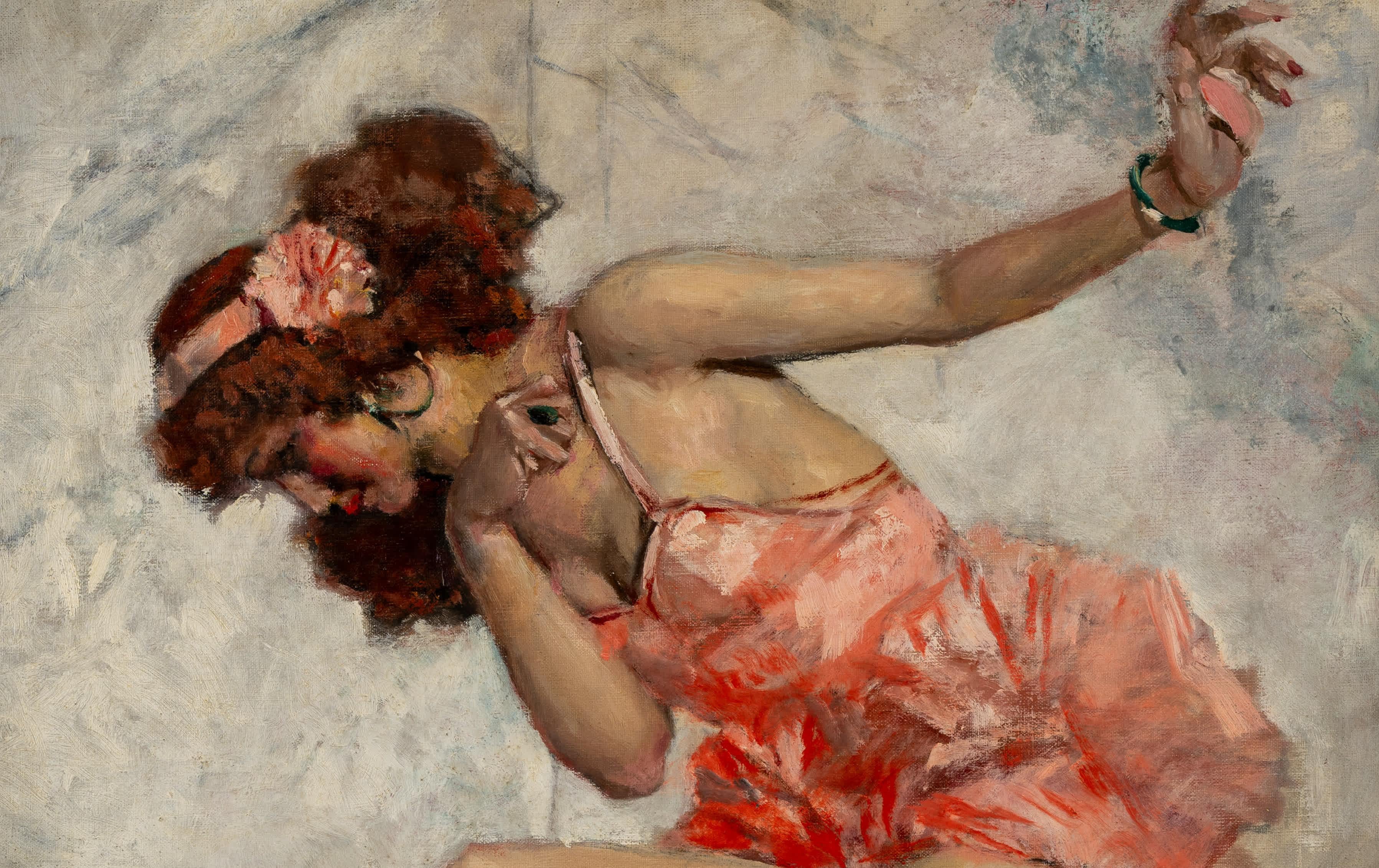 Danseuse (Impressionismus), Painting, von Jules Marie Auguste Leroux