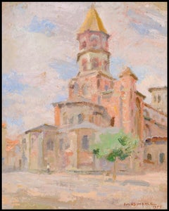 Provence - Mid 20th Century French Post Impressionist Oil on Panel Painting