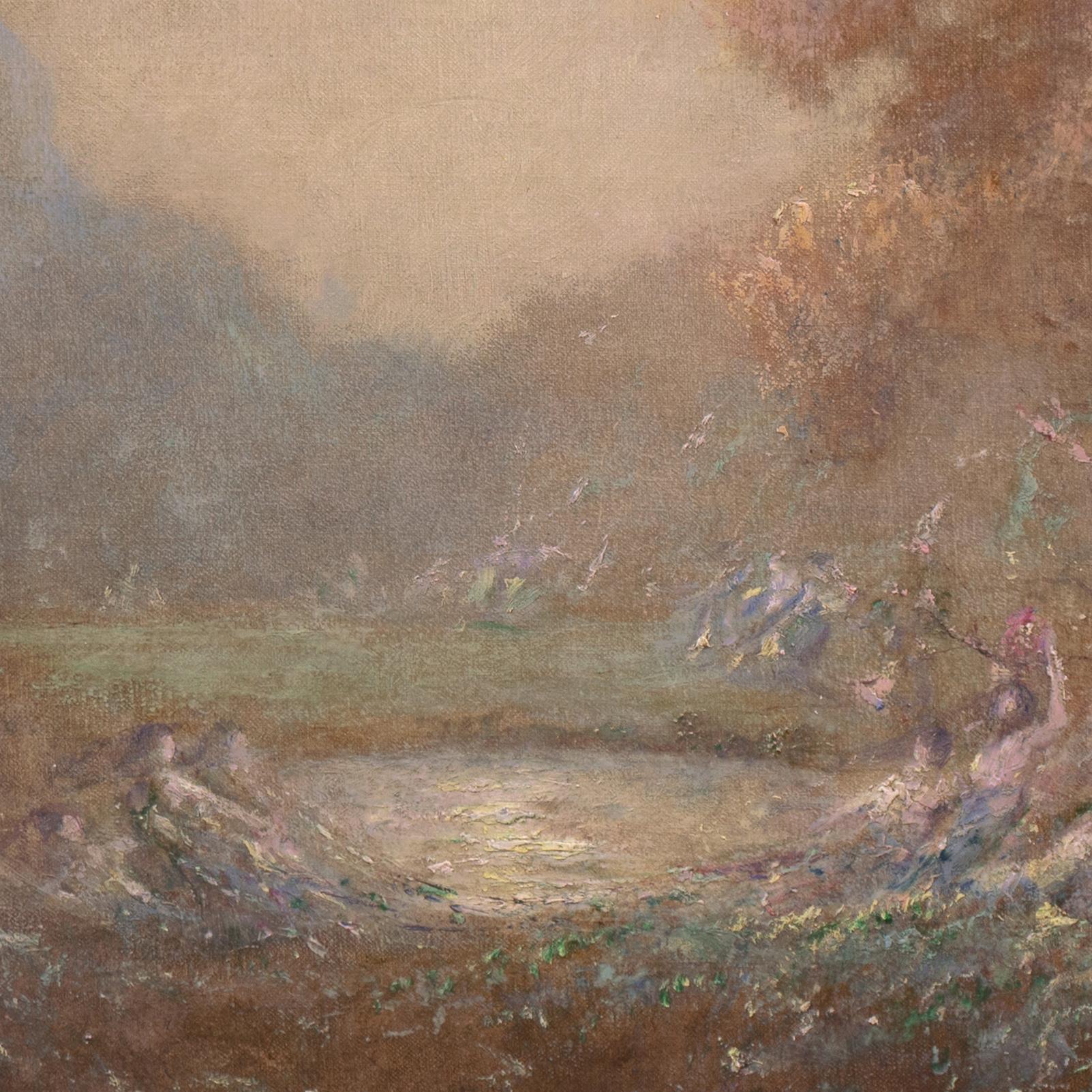 'Nymphs by Moonlight', Luminist Oil, Art Institute of Chicago, Oakland Museum 2