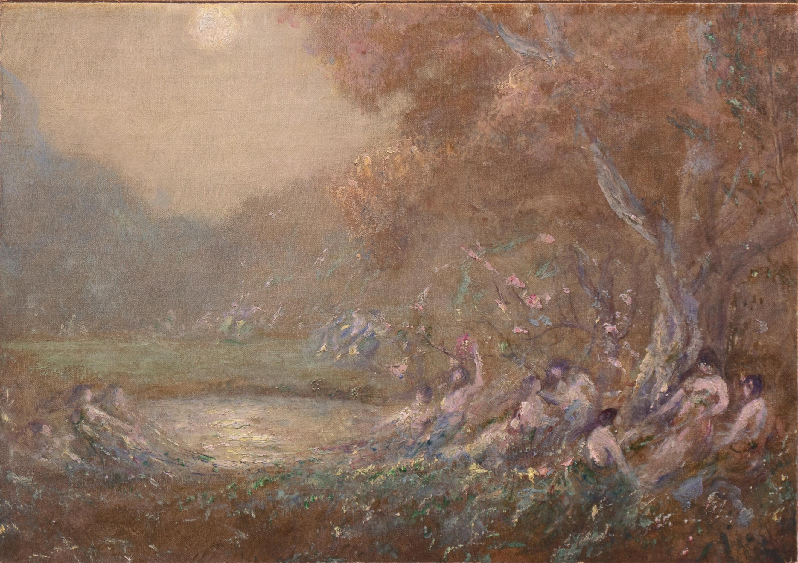 'Nymphs by Moonlight', Luminist Oil, Art Institute of Chicago, Oakland Museum 4