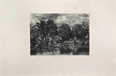 Environs de Fontainebleau - Etching by Michelin - 1860s