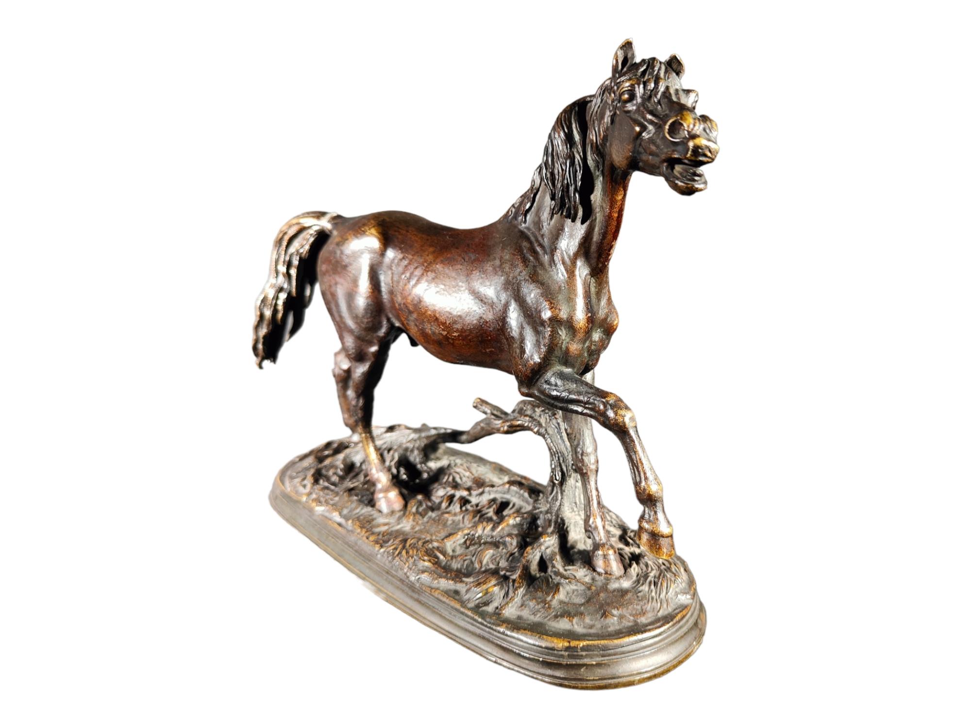 Mid-19th Century Jules Moigniez Bronze Horse For Sale