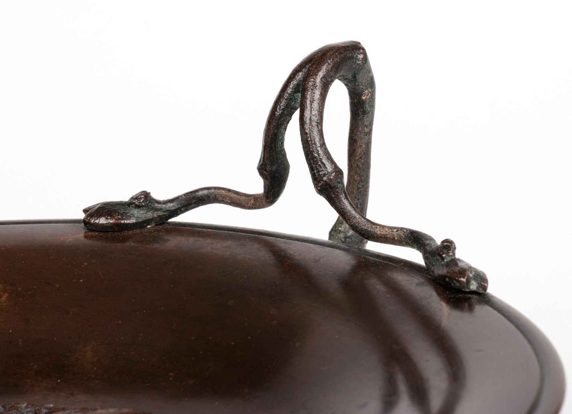 Tazza francese in bronzo con uccelli e insetti di Jules Moigniez In condizioni buone in vendita a Bishop's Stortford, Hertfordshire