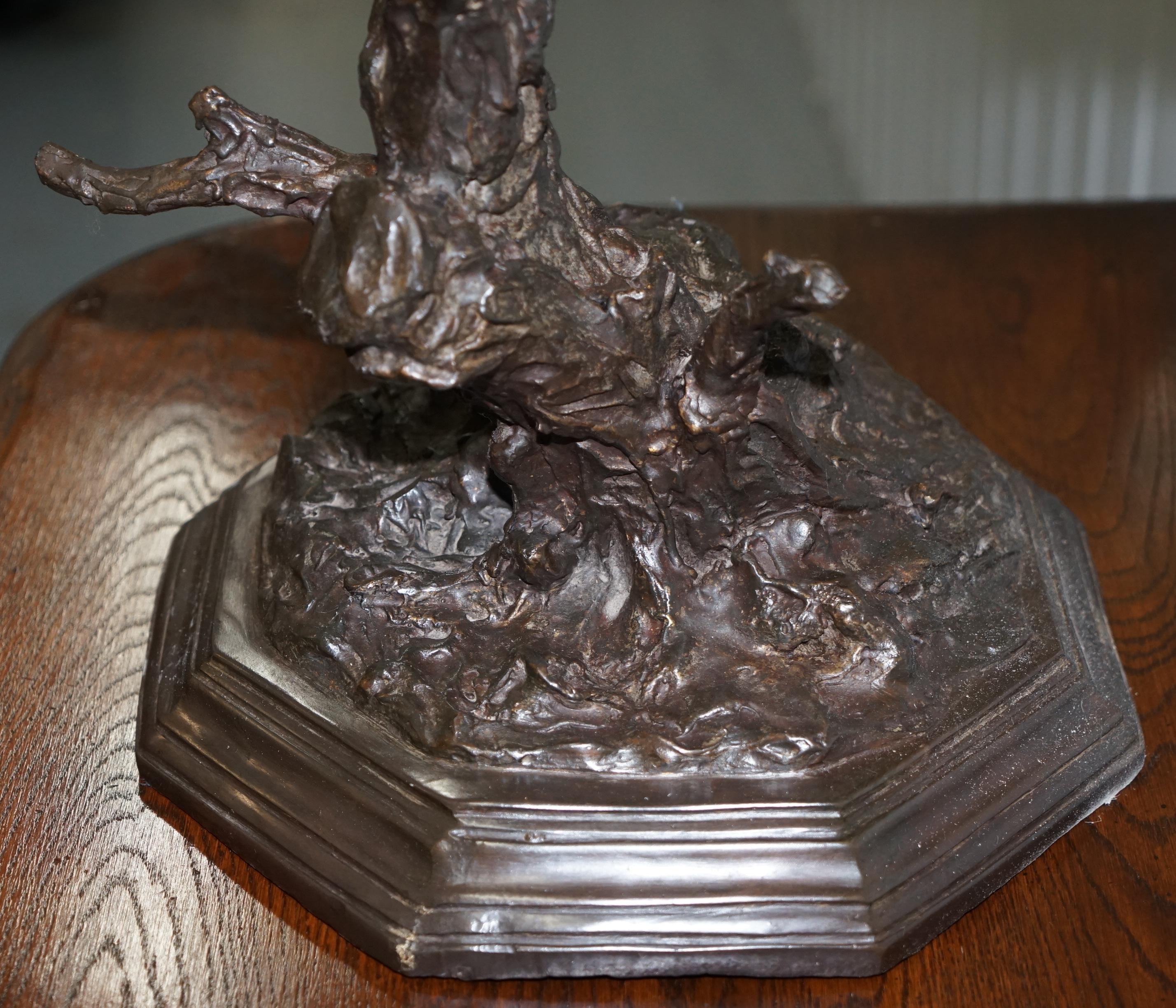 Jules Moigniez Solid Bronze 1860s Statue of Eagle France Made 2