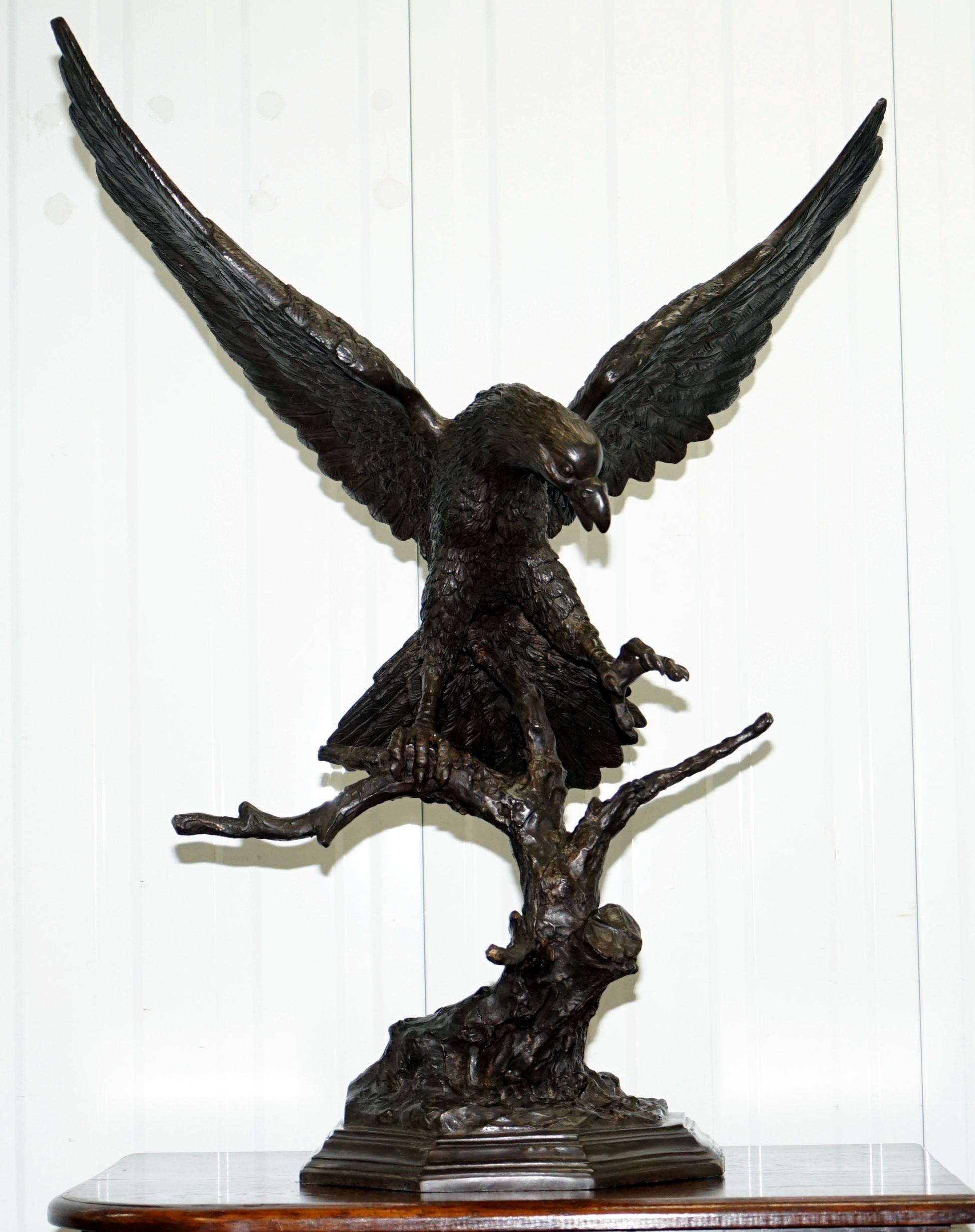 We are delighted to offer for sale this stunning very large eagle sculpture signed by the sculptor Jules Moigniez circa 1860

19th century French bronze of an eagle by Jules Moigniez.

Jules Moigniez: Jules Moigniez (28 May 1835 – 29 May 1894)