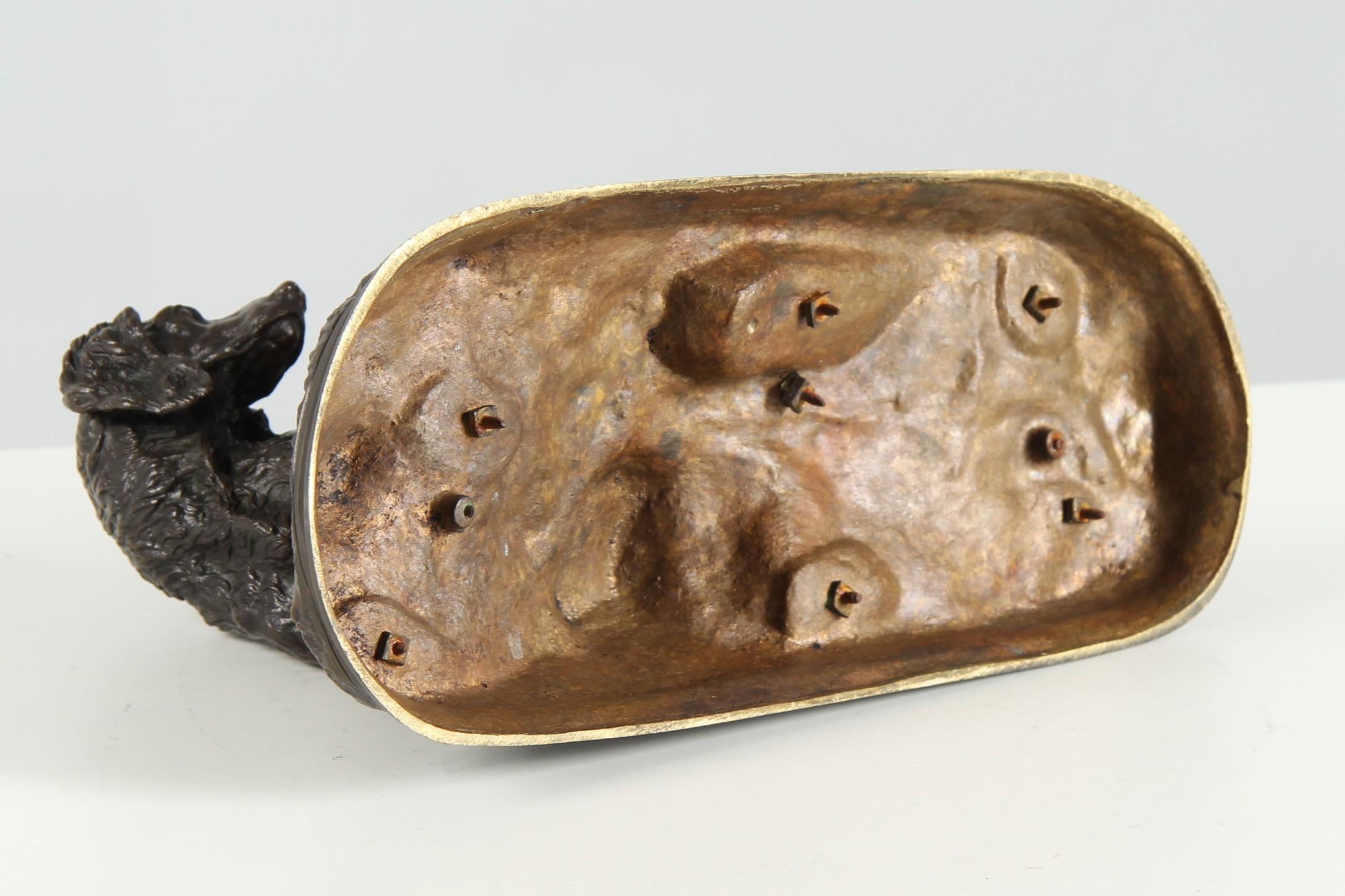 Jules Moigniez - Cane da caccia, bronzo, Francia, fine XIX secolo in vendita 5