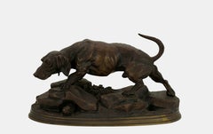 Perro de caza al acecho / - Siguiendo el rastro -
