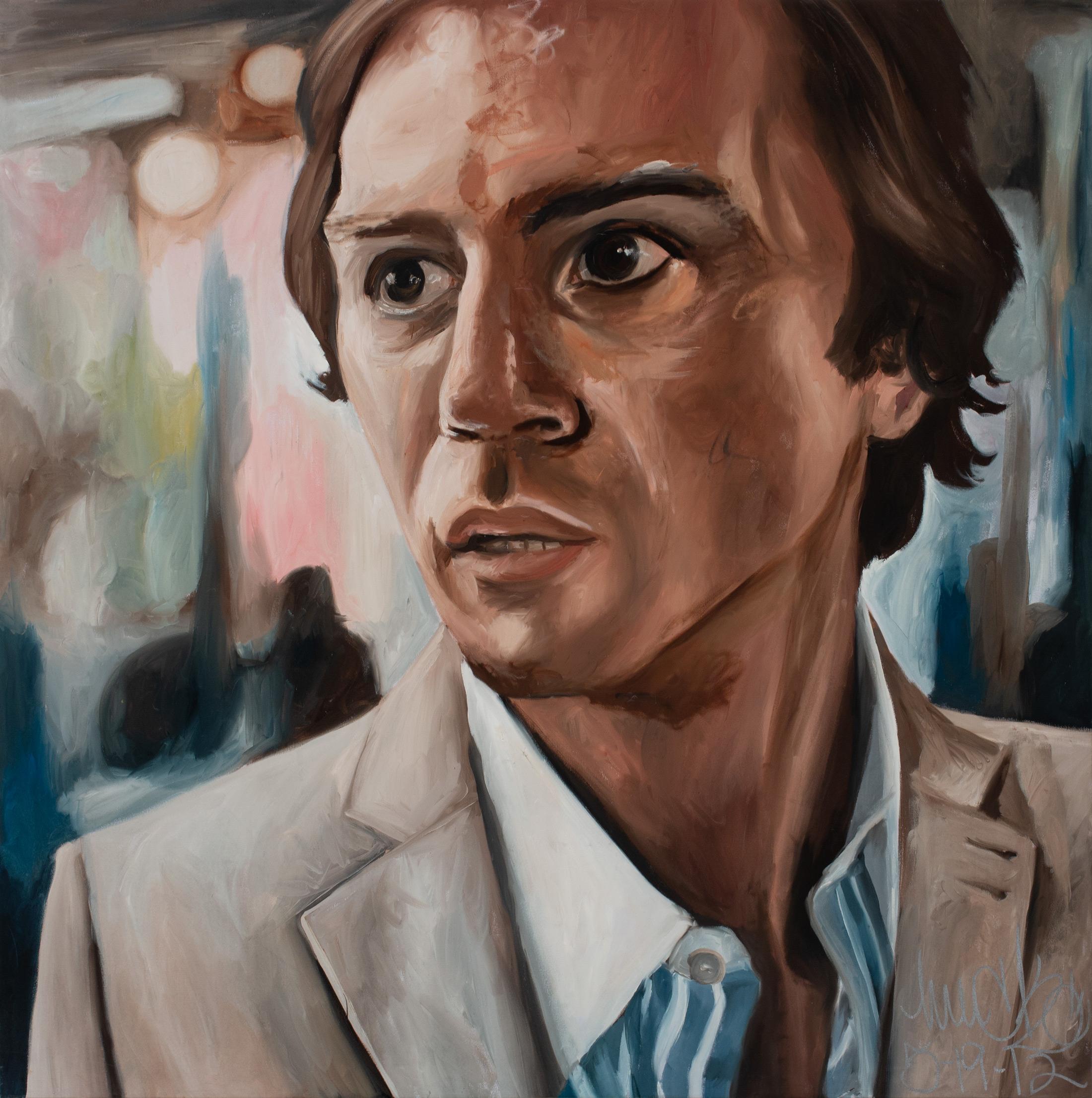 Jules Muck "Iskander" 6' Large Scale 2012 Street Art Portrait, Acrylic on Canvas
