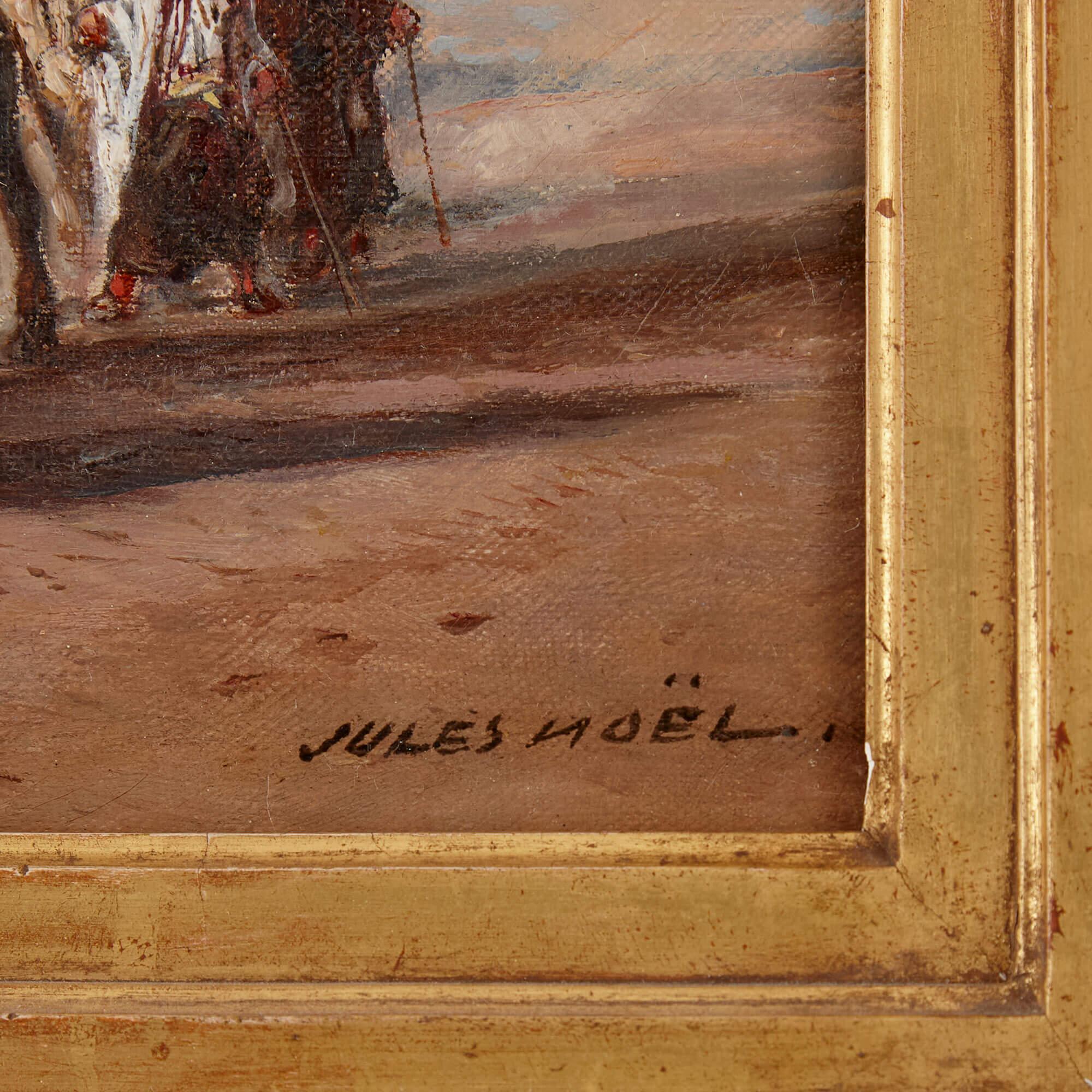 Pintura al óleo antigua de Noël sobre un paisaje egipcio en venta 1