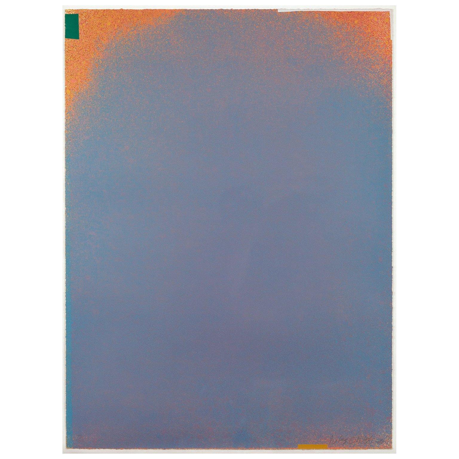 Jules Olitski Abstract Print - GRAPHIC SUITE I (MAUVE/BLUE)