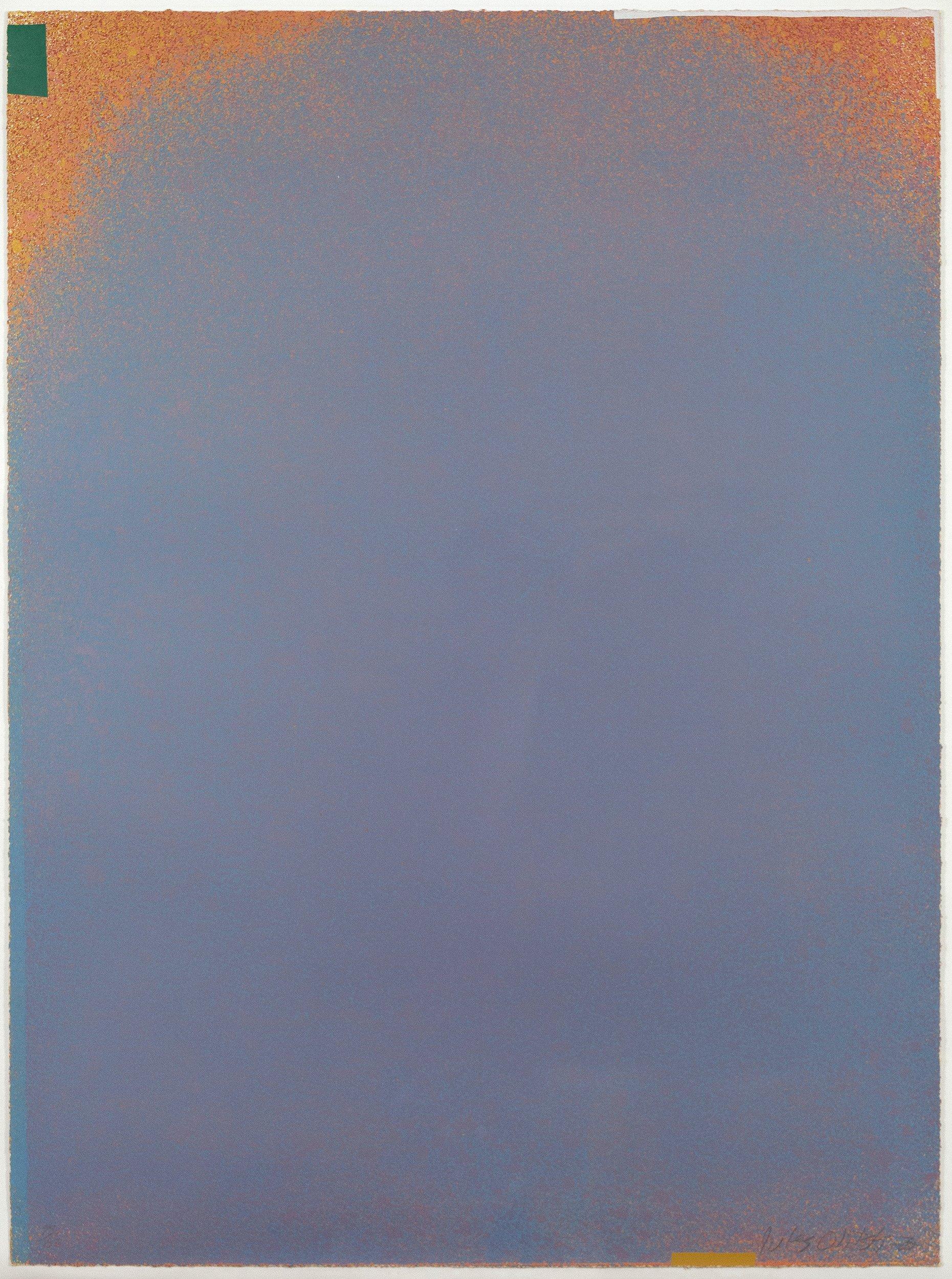 GRAPHIC SUITE I (MAUVE/BLUE) - Print by Jules Olitski