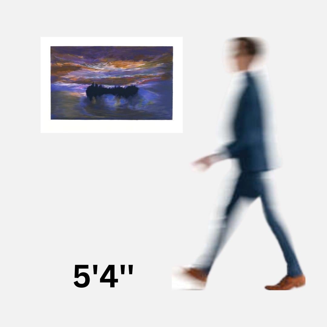 Amanecer luminoso de Jules Olitski  (paisaje marino azul) en venta 3