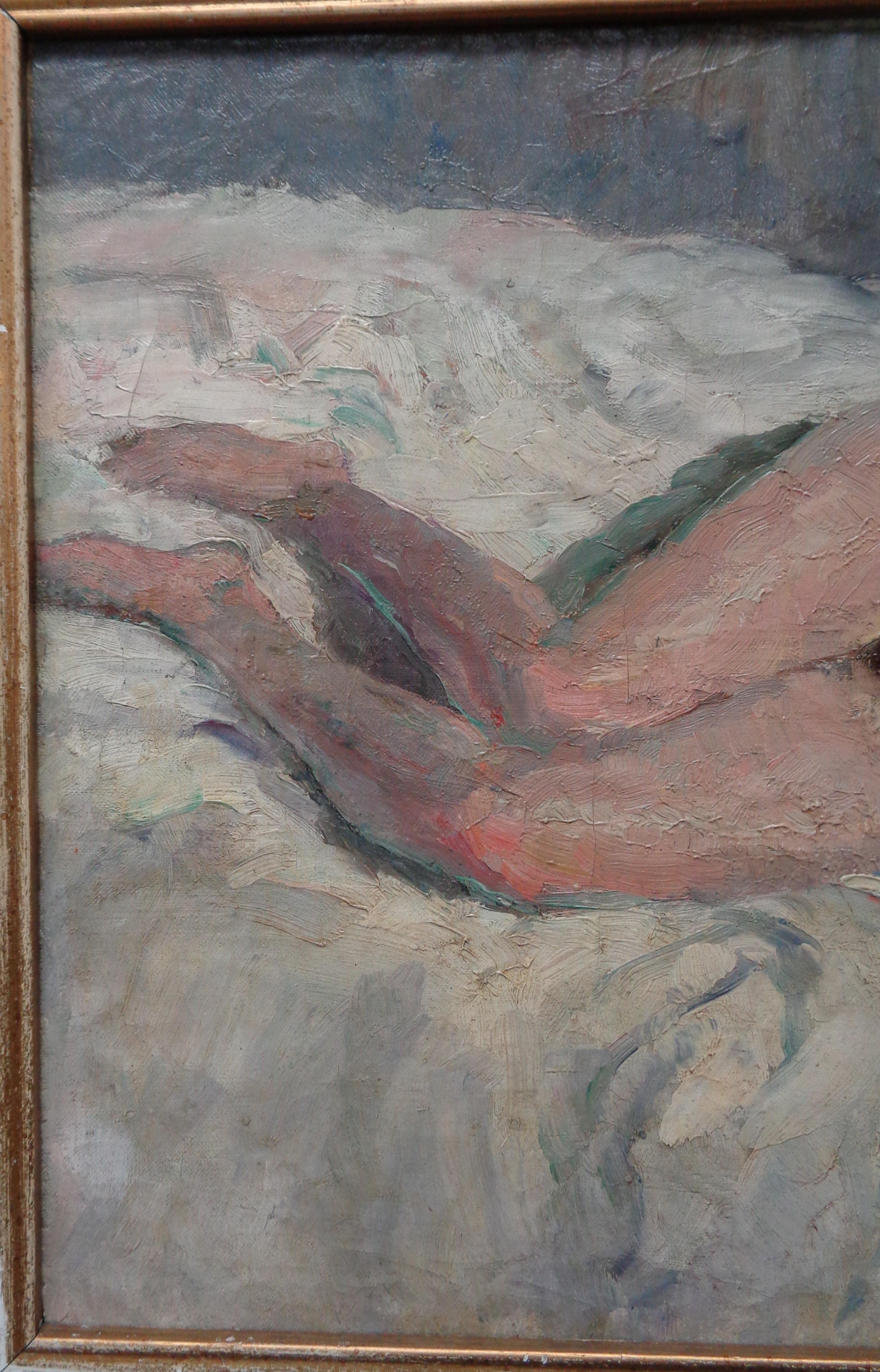 Figurative Nude Painting by Jules Pages 1867 - 1946 American, California, artist For Sale 1