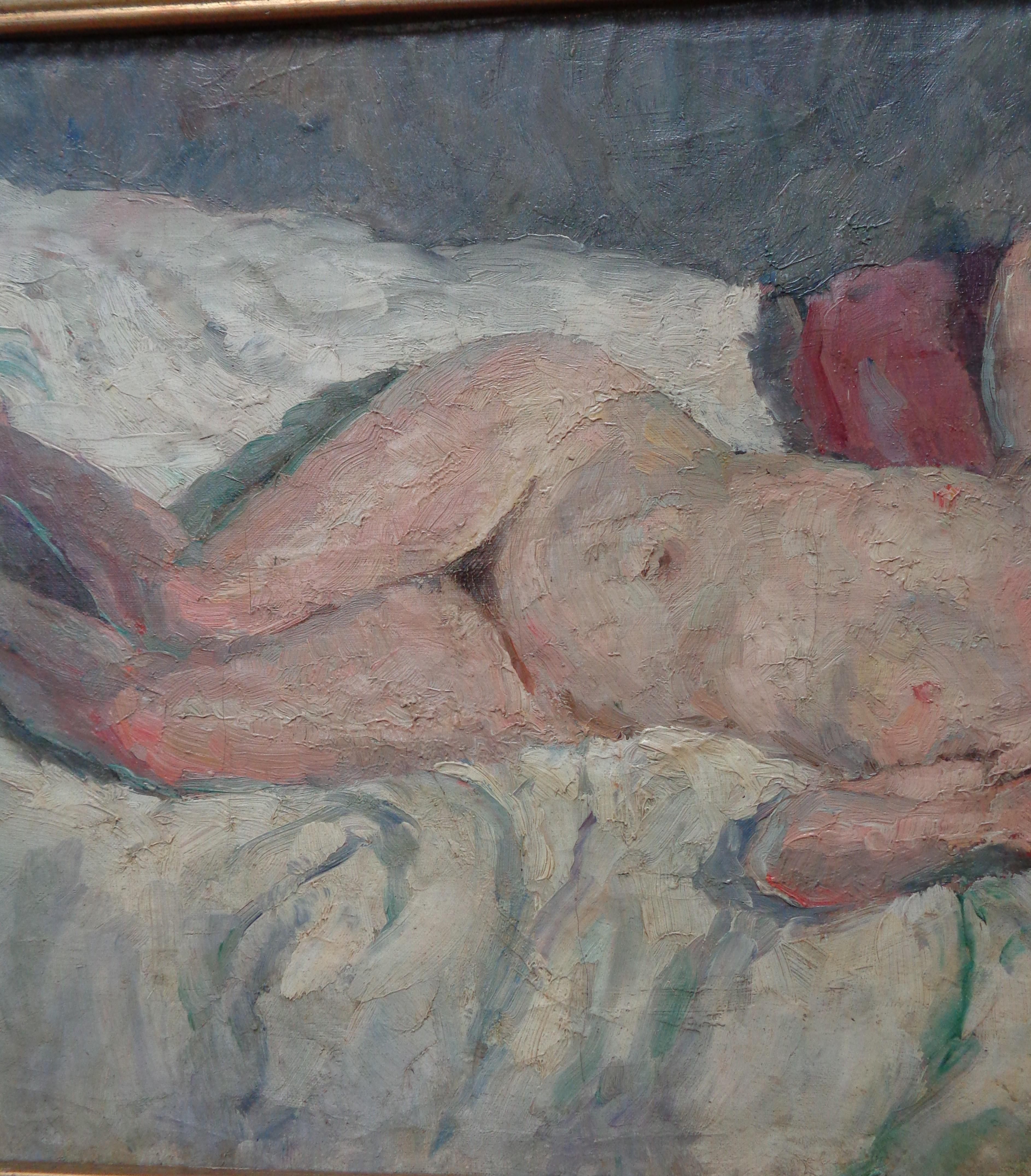 Figurative Nude Painting by Jules Pages 1867 - 1946 American, California, artist For Sale 2