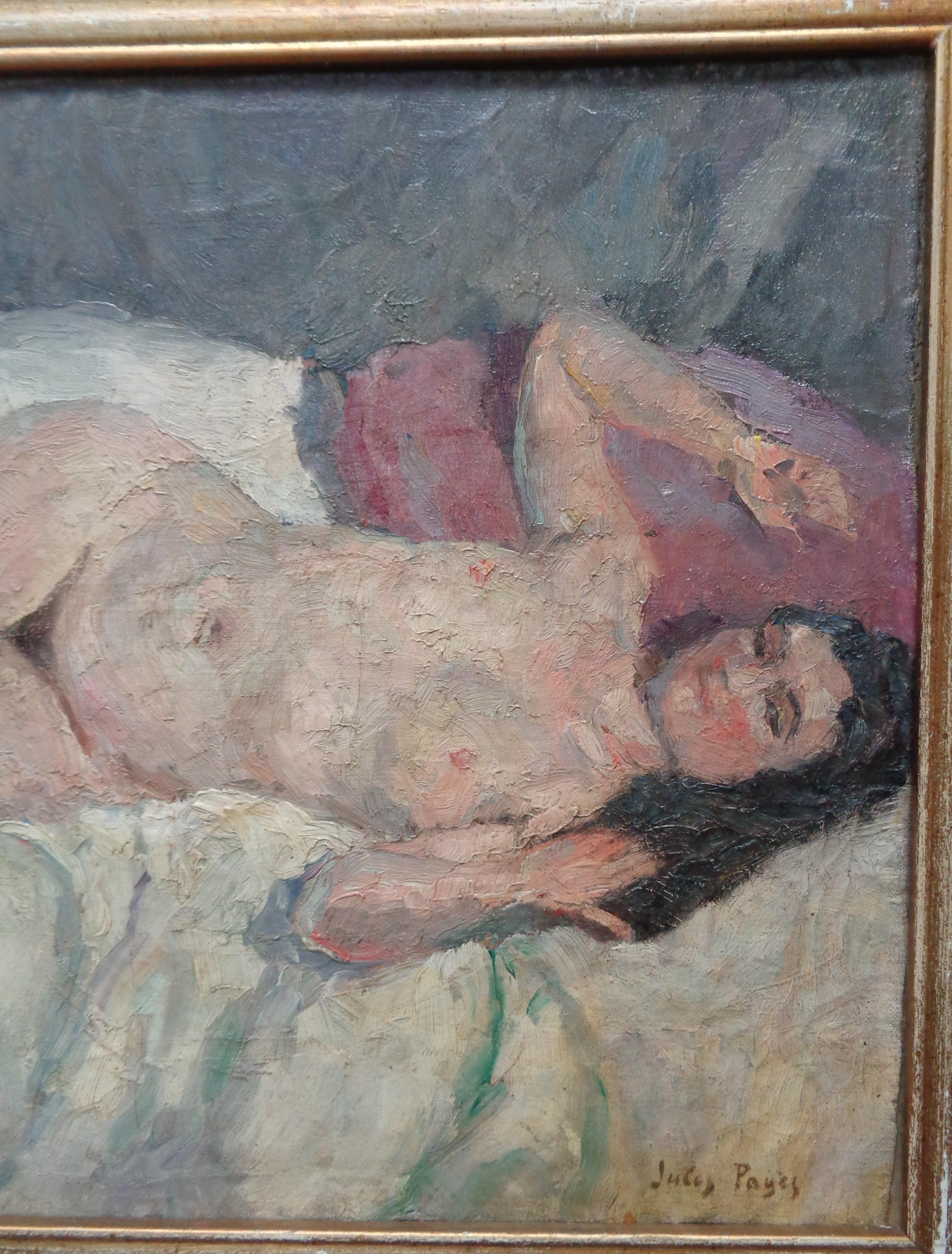 Figurative Nude Painting by Jules Pages 1867 - 1946 American, California, artist For Sale 3