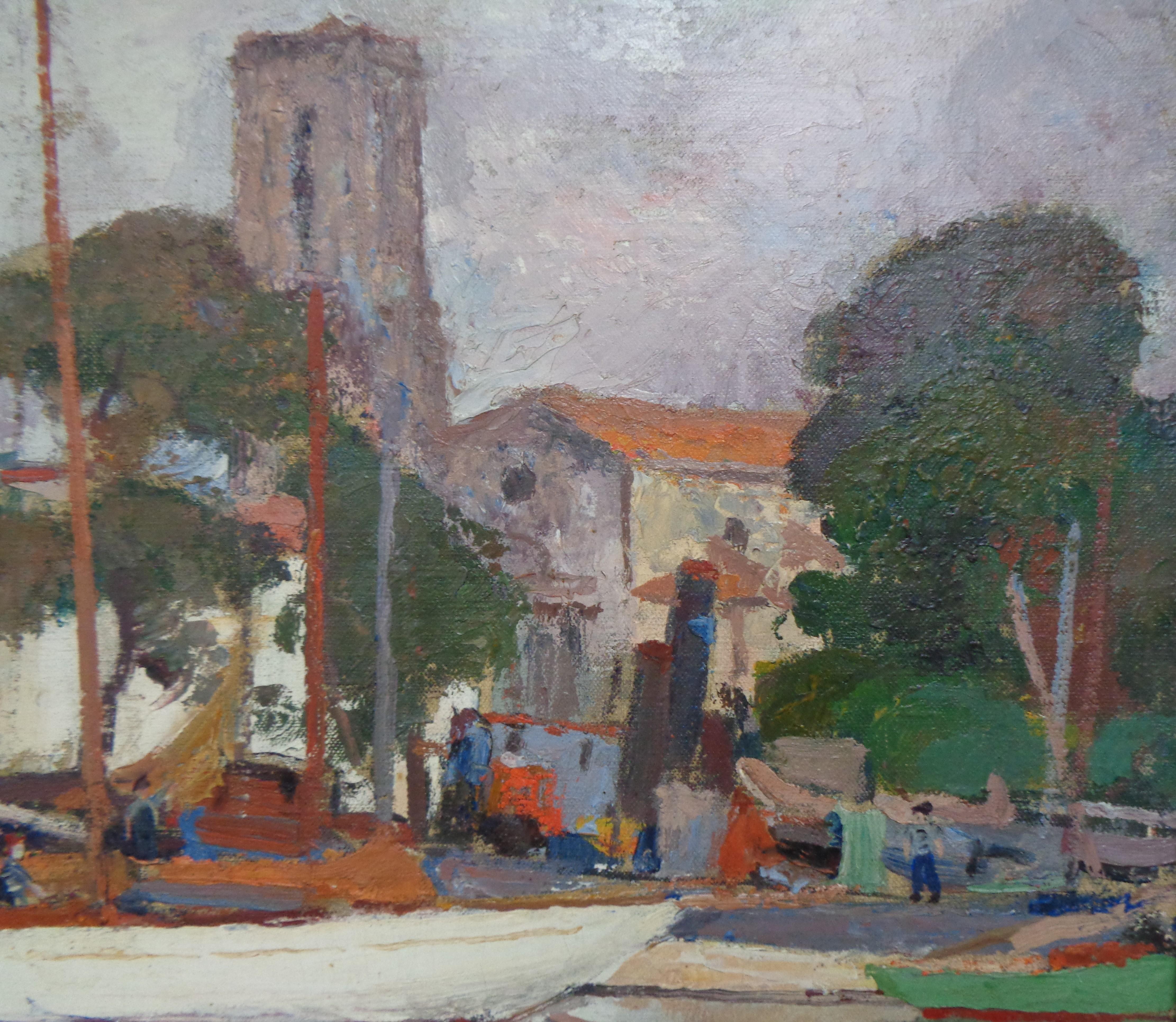 Jules Pages 1867 - 1946 American Impressionist, California, France Marine Scene en venta 2