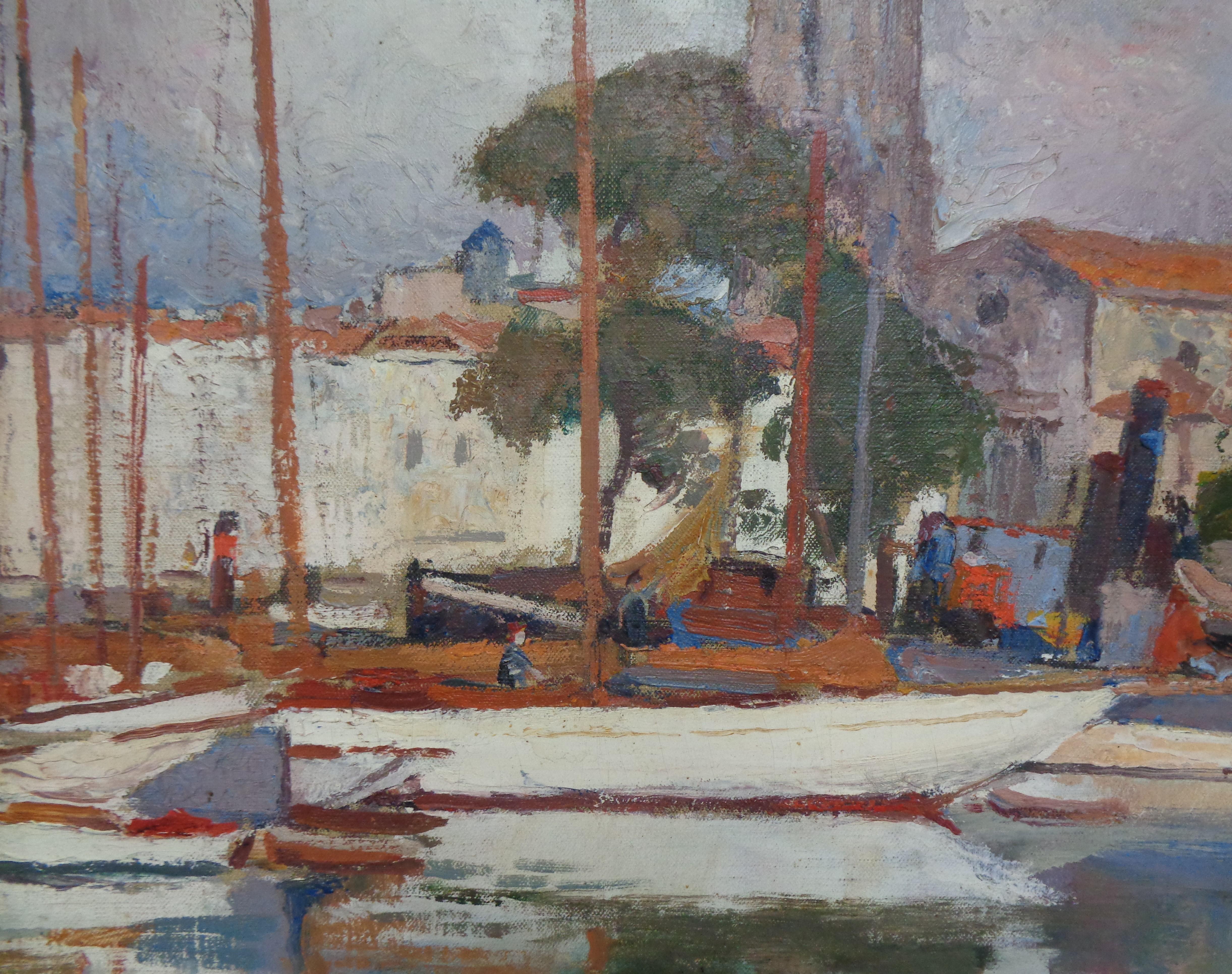 Jules Pages 1867 - 1946 American Impressionist, California, France Marine Scene en venta 3