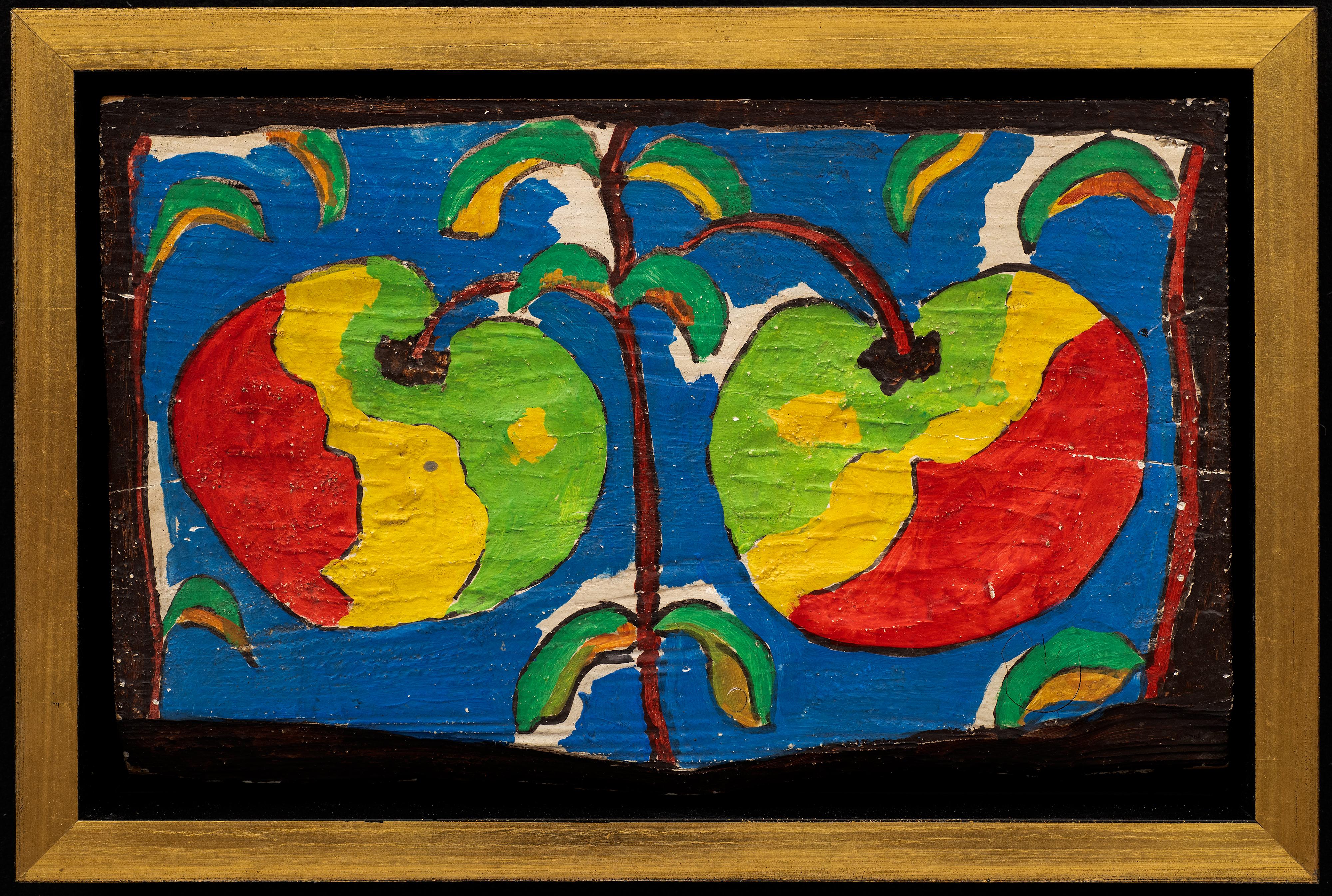 L'albero delle mele
Jules Paressant (francese, 1917-2001)
Olio su pannello di legno ritrovato
17 1/4 x 11 1/4 pollici

La natura della mela, come idea a sé stante, è sempre giovane, sempre fresca e libera dalle ingiurie del tempo, mentre le piccole