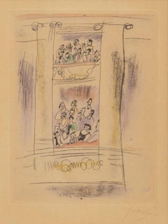 Jules Pascin, Radierung „La Loge“, Radierung, 1925