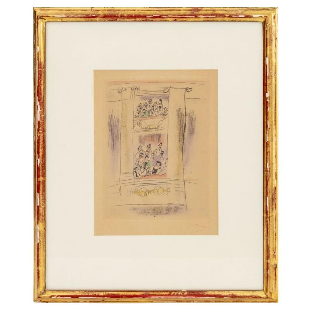 Jules Pascin "La Loge" Etching, 1925