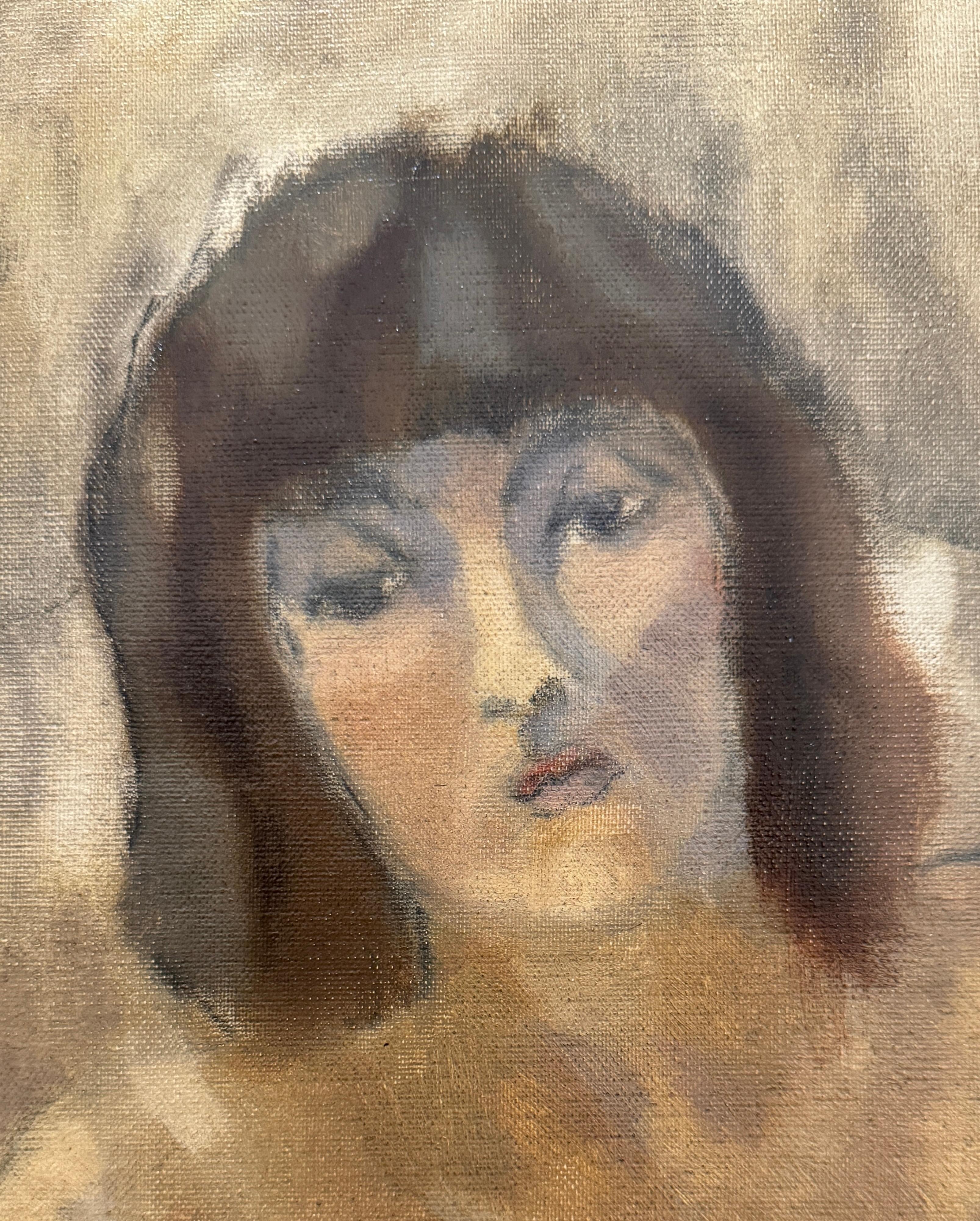 Femme Assise JULES PASCIN olio su tela Donna seduta - Incorniciato - Painting Moderno di Jules Pascin