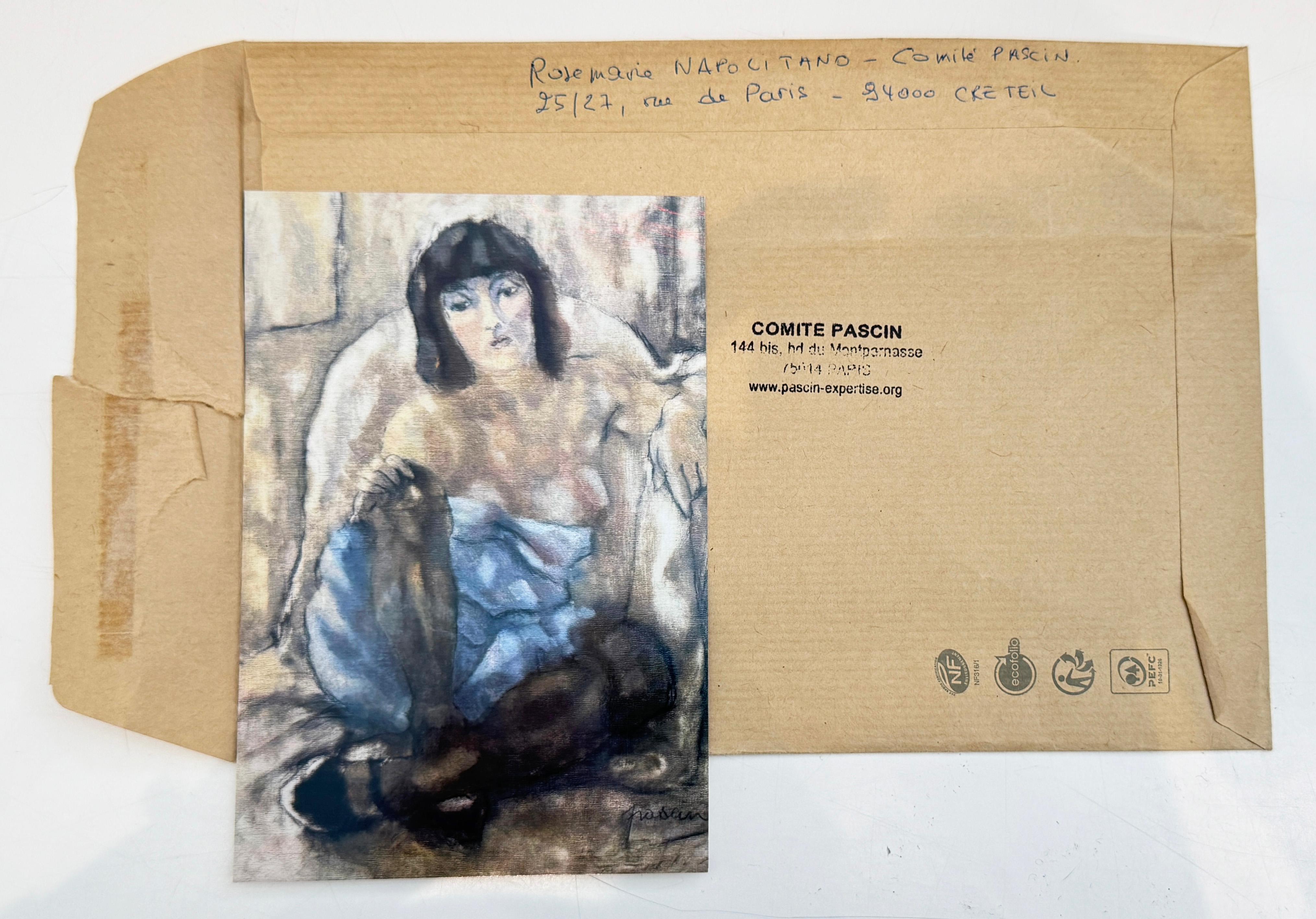 Femme Assise JULES PASCIN olio su tela Donna seduta - Incorniciato in vendita 13