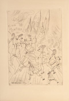 11 Rue Foyatier, Modern Etching by Jules Pascin