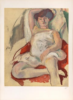 Danseuse, Stamp-Signed Impressionist Lithograph Portrait After Jules Pascin