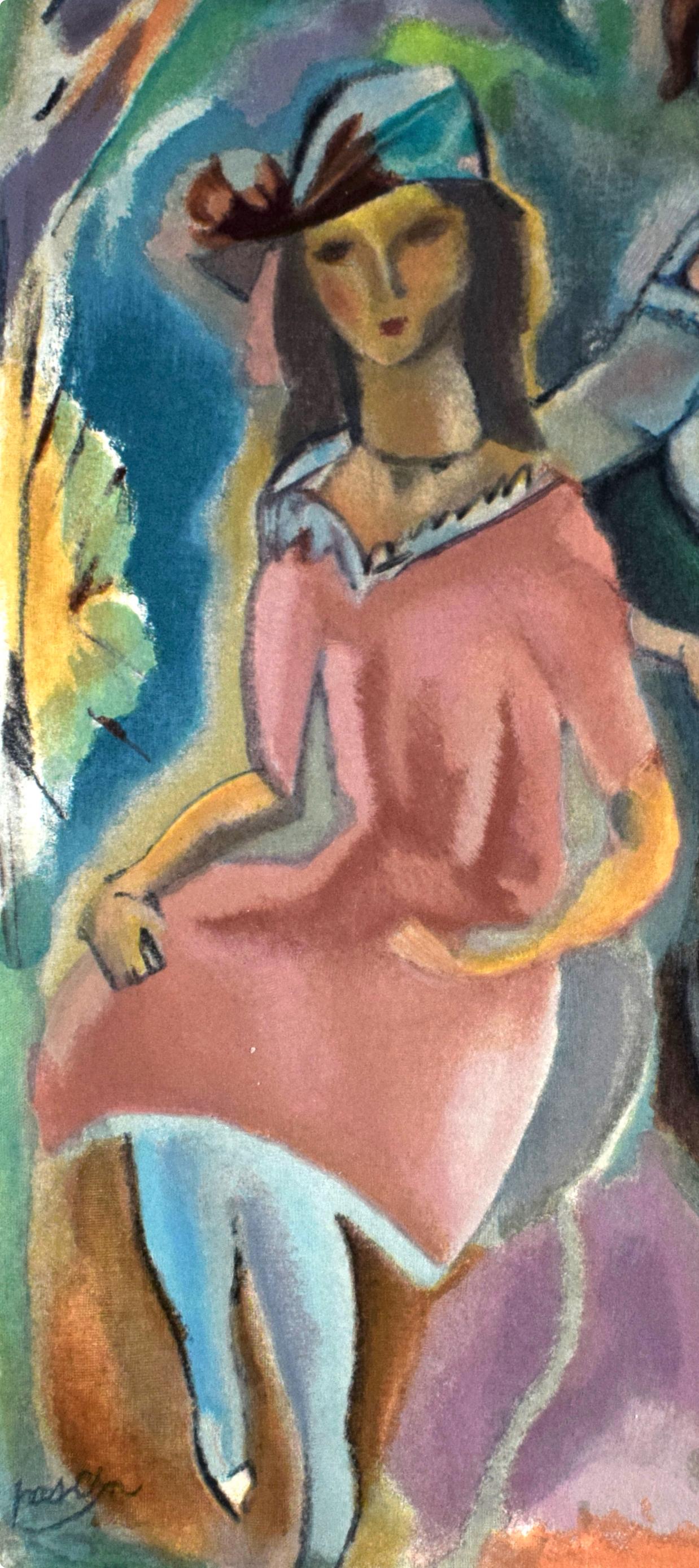 Pascin, Composition, Les Peintres mes amis (after) - Modern Print by Jules Pascin