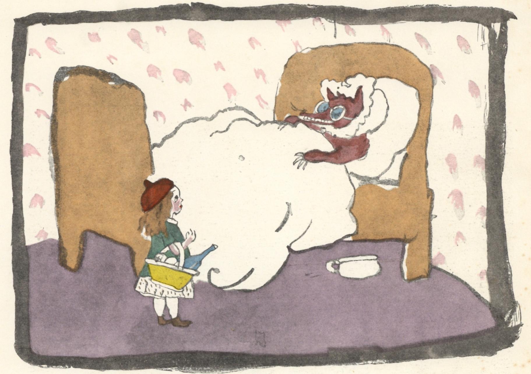 Pascin, Rotkäppchen (Le chaperon rouge), XXe Siècle (nach) – Print von Jules Pascin
