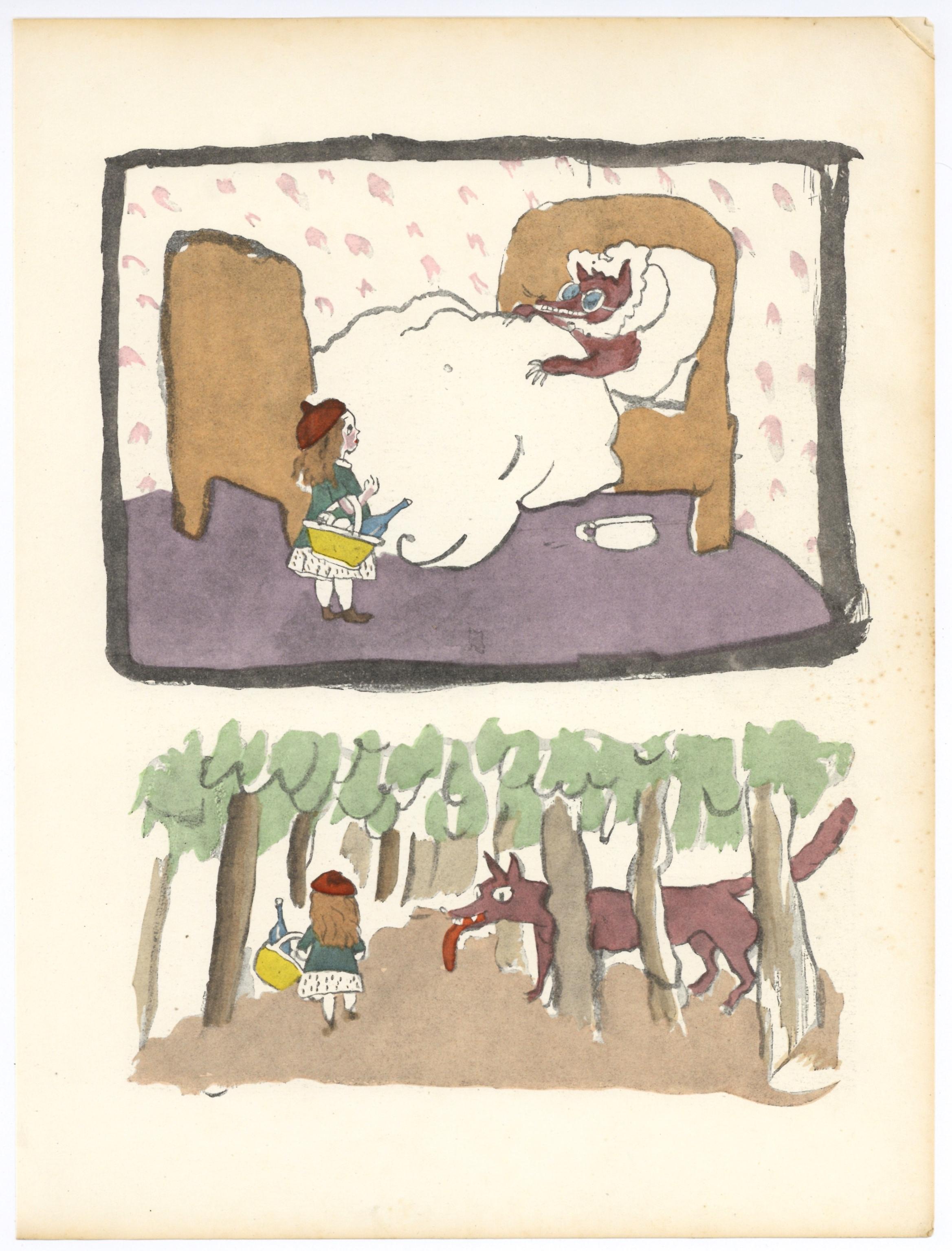 Pascin, Rotkäppchen (Le chaperon rouge), XXe Siècle (nach) im Angebot 1