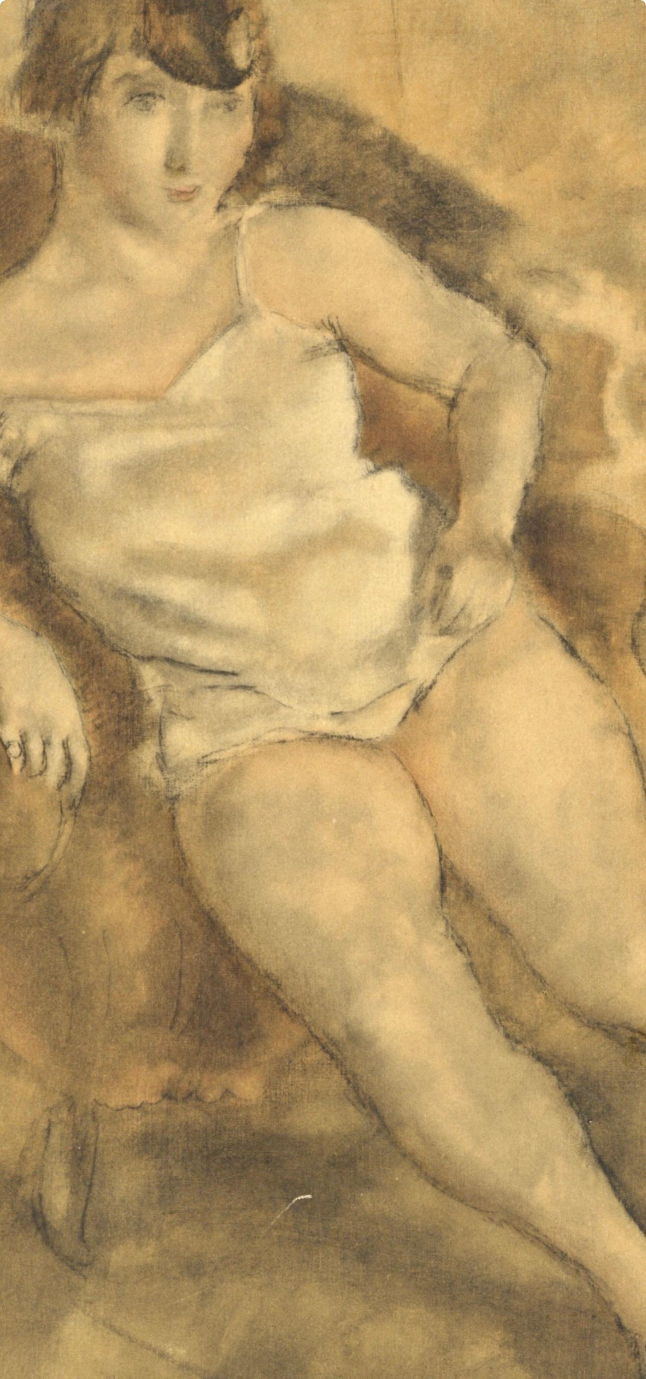 Pascin, Femme dans un fanteuil, Pascin (nach) – Print von Jules Pascin