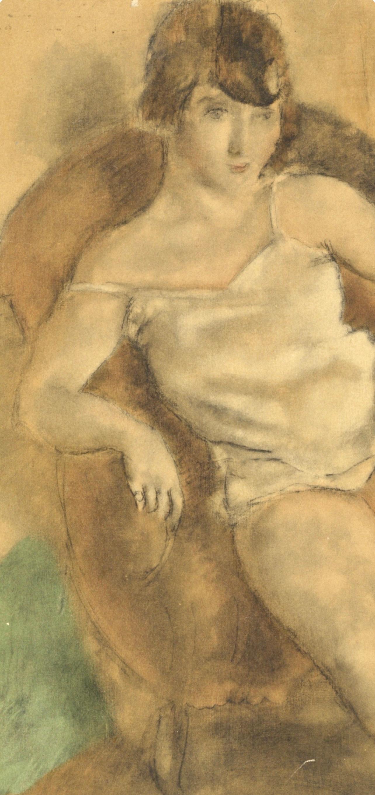 Pascin, Femme dans un fanteuil, Pascin (nach) (Moderne), Print, von Jules Pascin