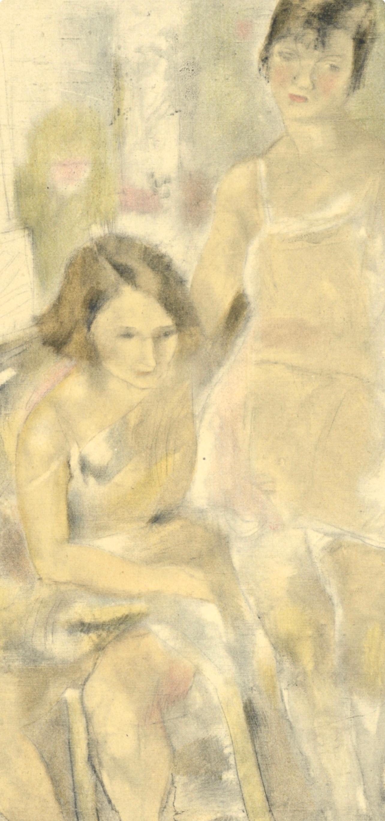 Pascin, Ginette und Mireille, Pascin (nach) – Print von Jules Pascin