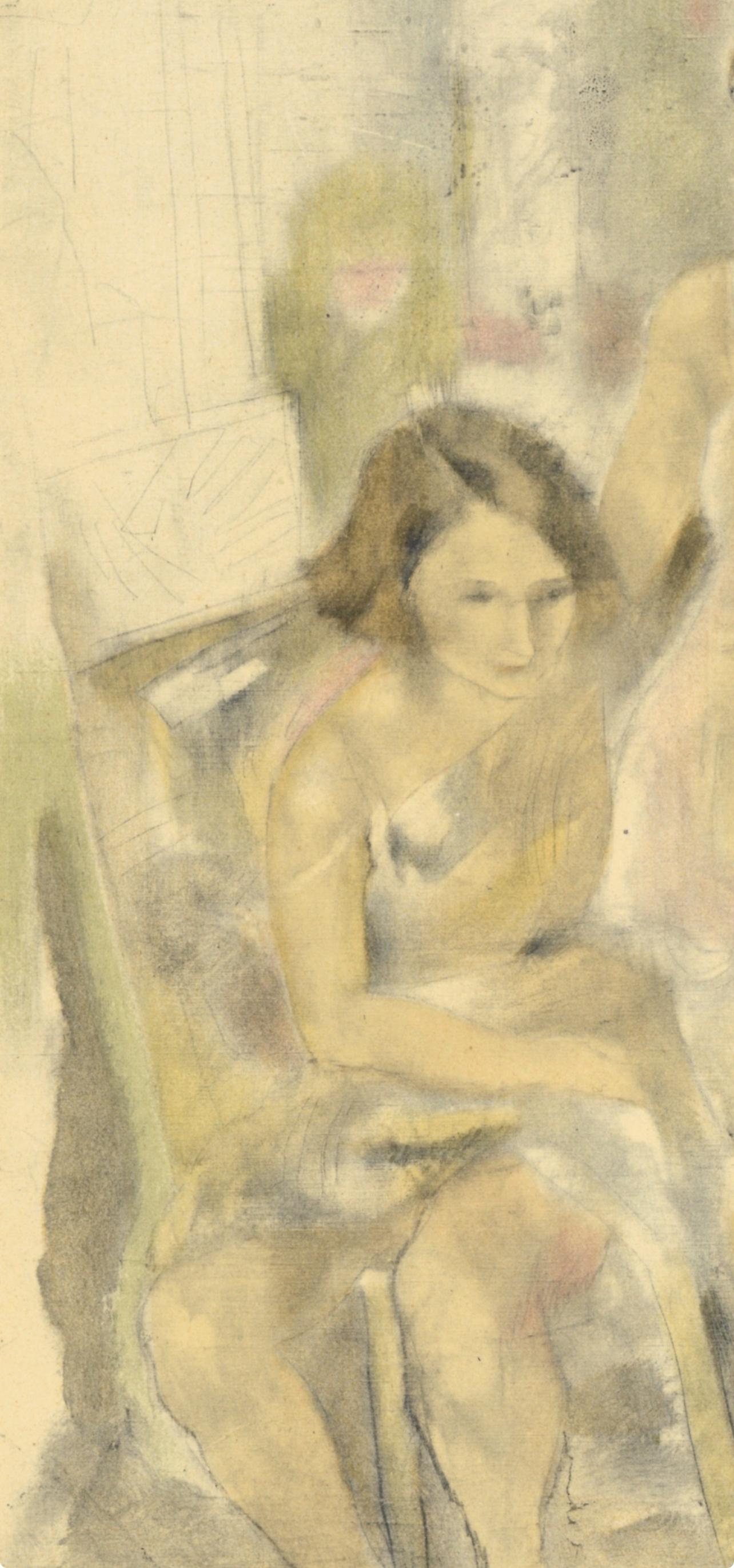 Pascin, Ginette et Mireille, Pascin (d'après) - Post-impressionnisme Print par Jules Pascin