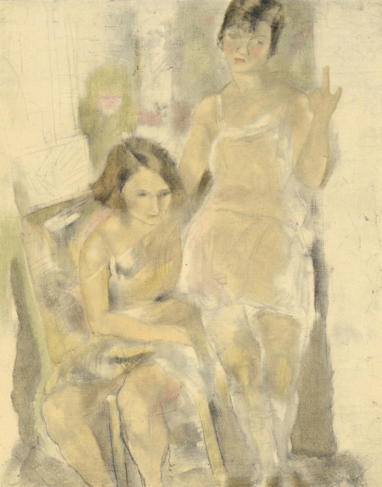 Figurative Print Jules Pascin - Pascin, Ginette et Mireille, Pascin (d'après)