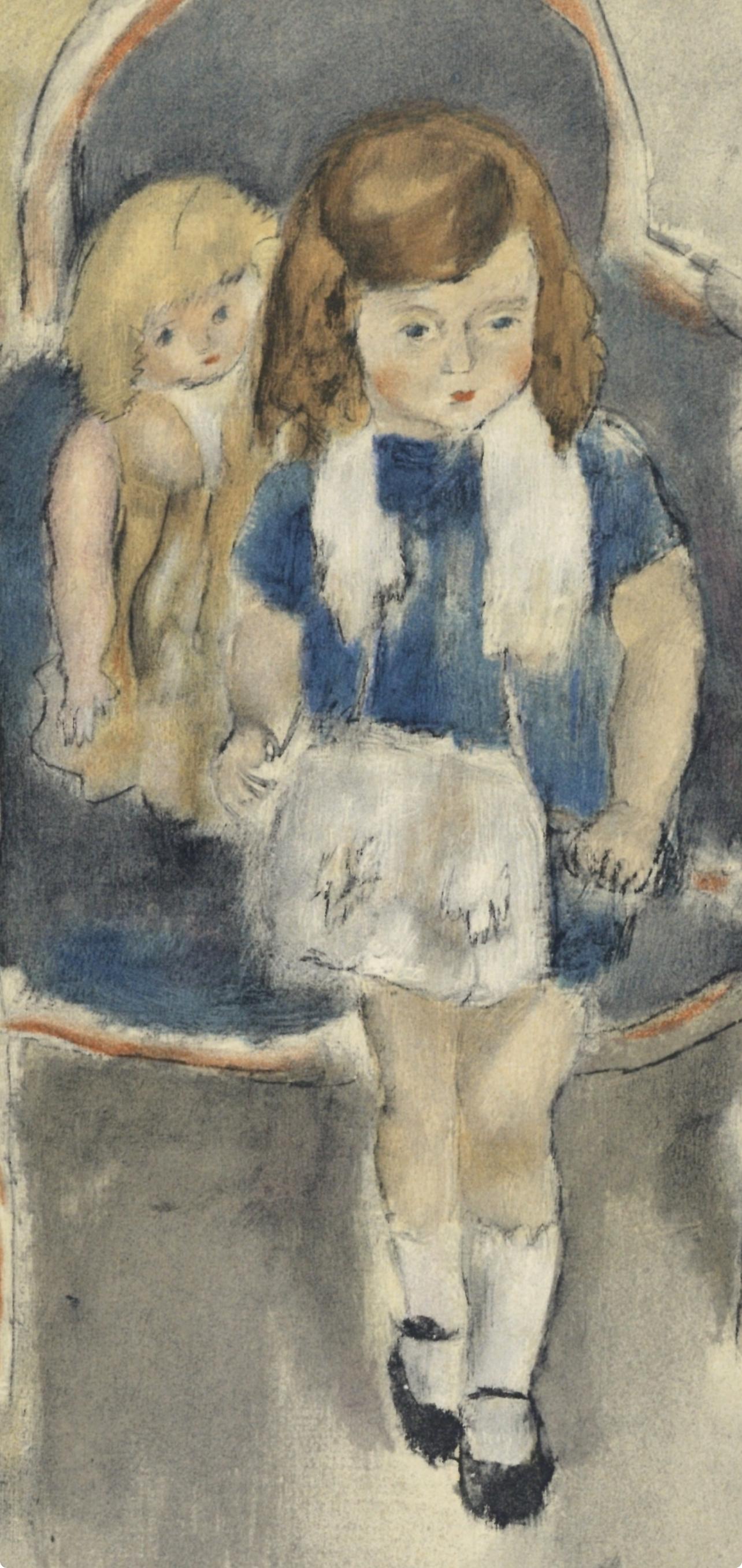 Pascin, Jeanie Warnod, Pascin (après) - Print de Jules Pascin