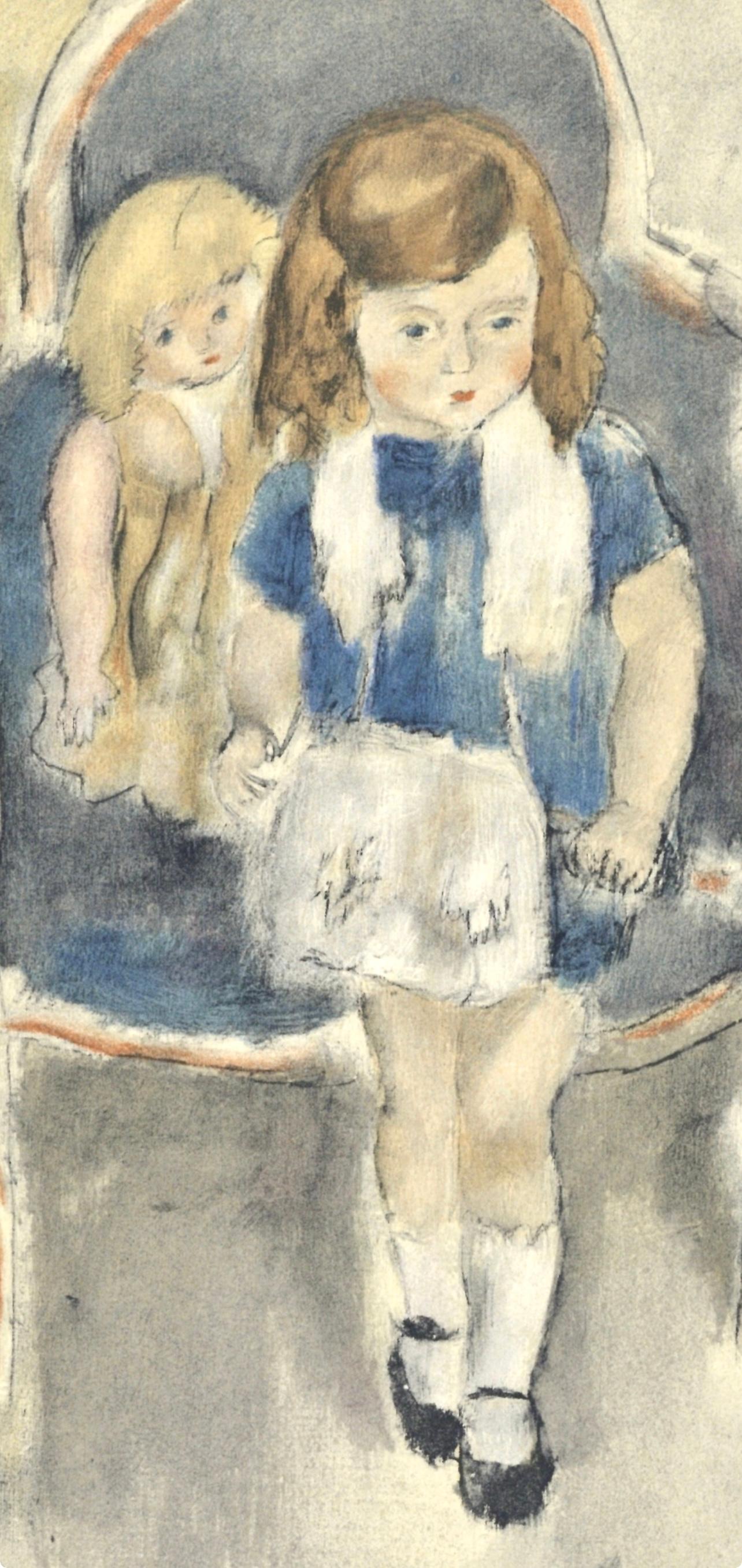 Pascin, Jeanie Warnod, Pascin (après) - Print de Jules Pascin
