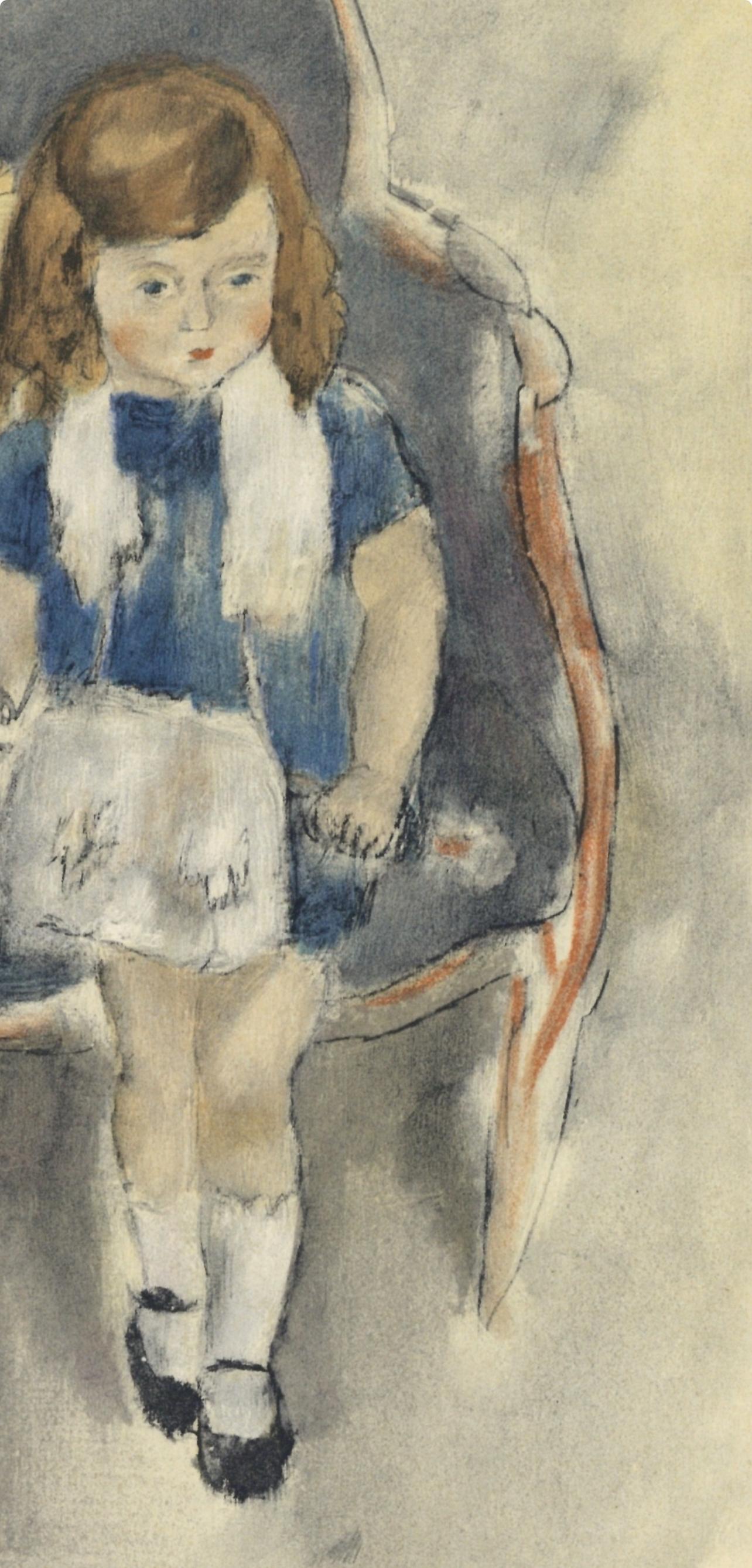 Pascin, Jeanie Warnod, Pascin (après) - Post-impressionnisme Print par Jules Pascin
