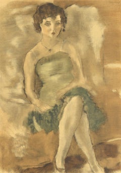 Pascin (tariff free*), La Dame en vert, Pascin (after)