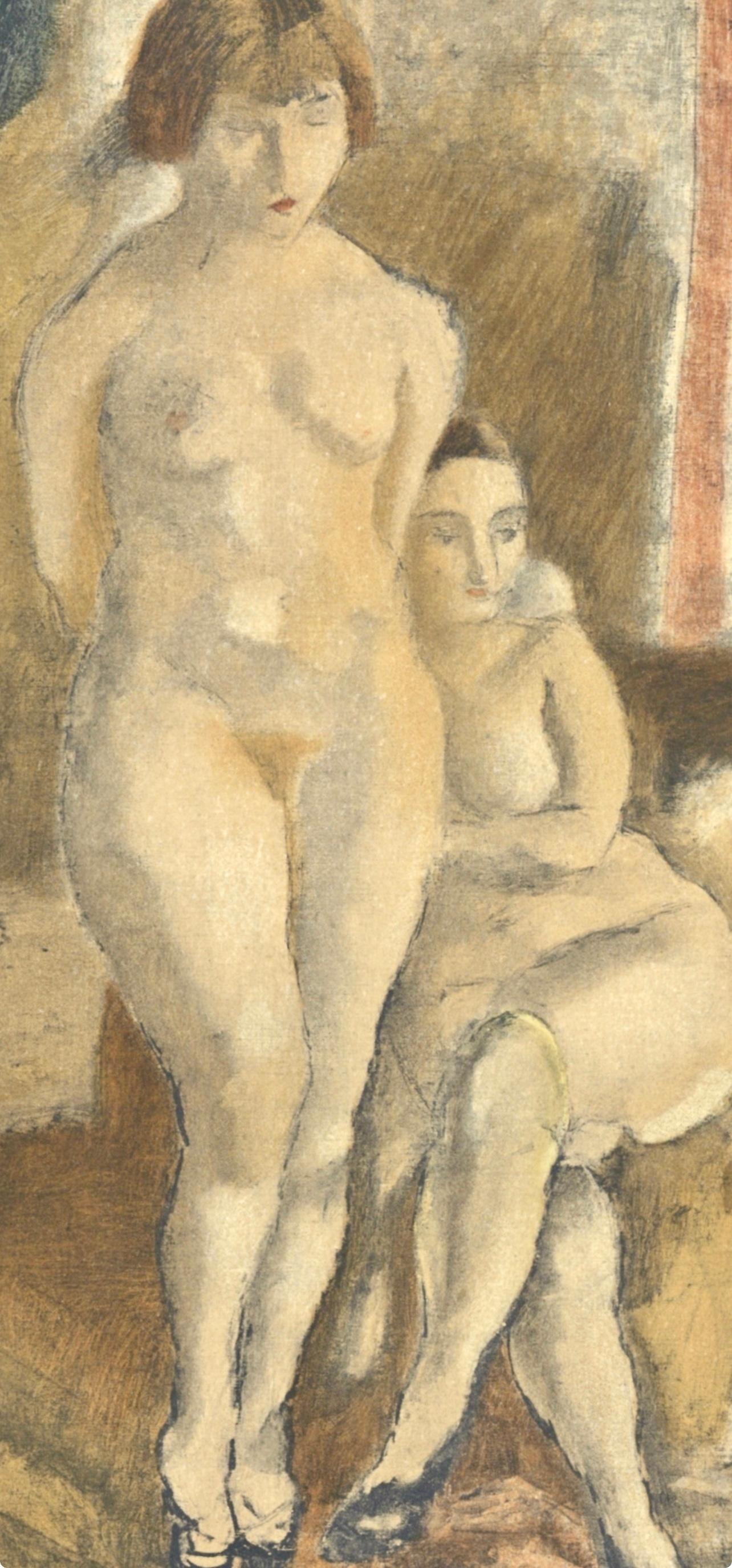 Pascin (tariff free*), Les deux modèles, Pascin (after) - Print by Jules Pascin