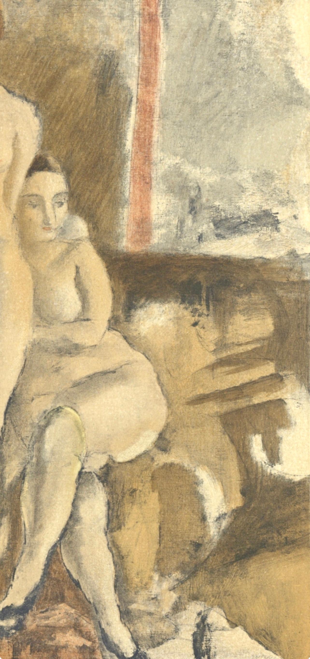 Pascin (tariff free*), Les deux modèles, Pascin (after) - Modern Print by Jules Pascin
